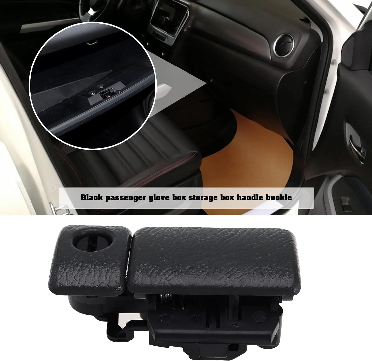 Emagtech Glove Box Lock Latch Handle 73430-76811-P4Z Compatible with Jimny Vitara Grand Vitara 2000-2018 Car Interior Replacement Accessories ABS Black image number 3
