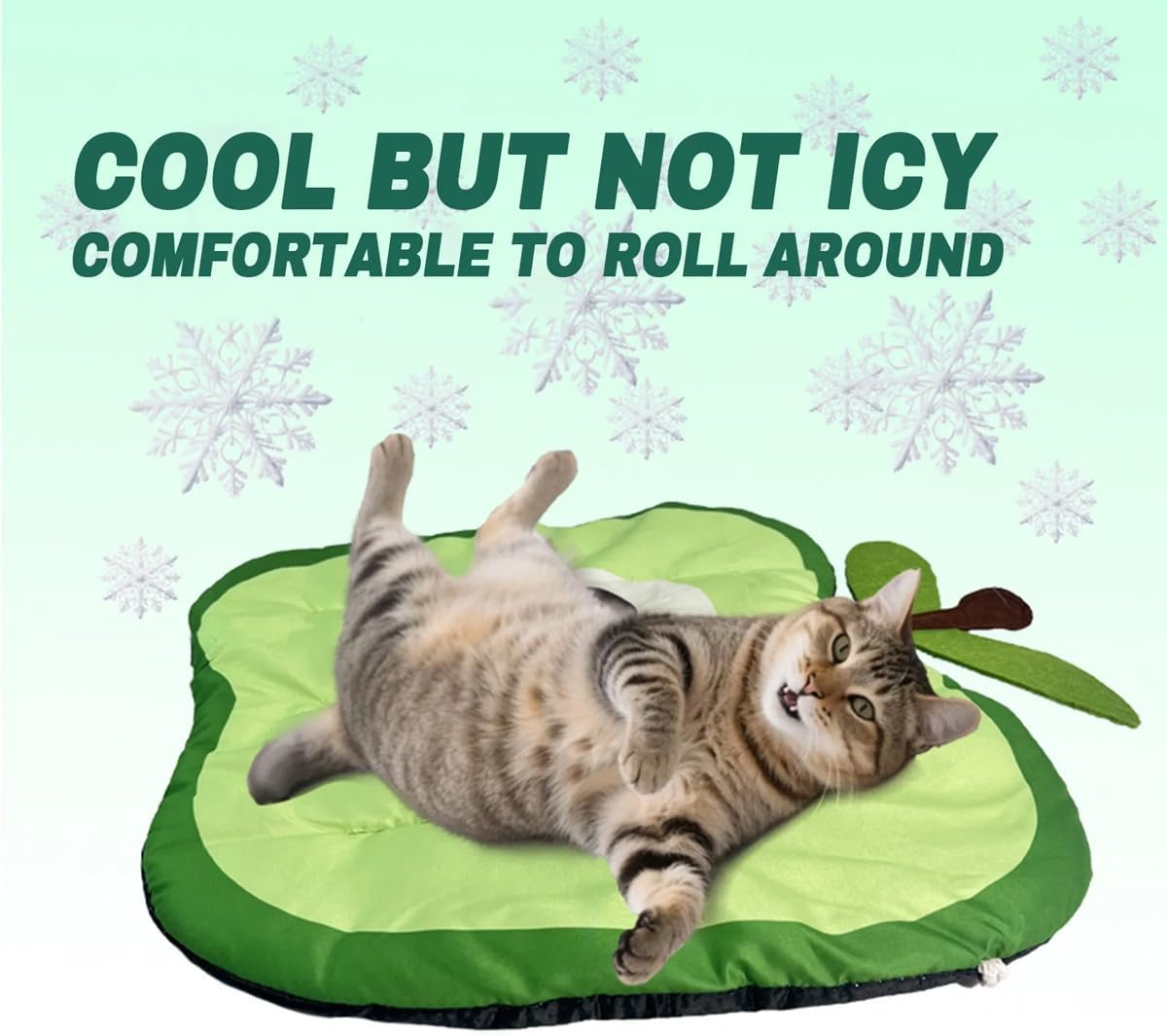 AIMALL Cooling Pet Mat for Dogs and Cats, Summer Ice Silk Cooling Pad with Non-Slip Bottom, Water-Resistant Washable Dog Bed Mat image number 2