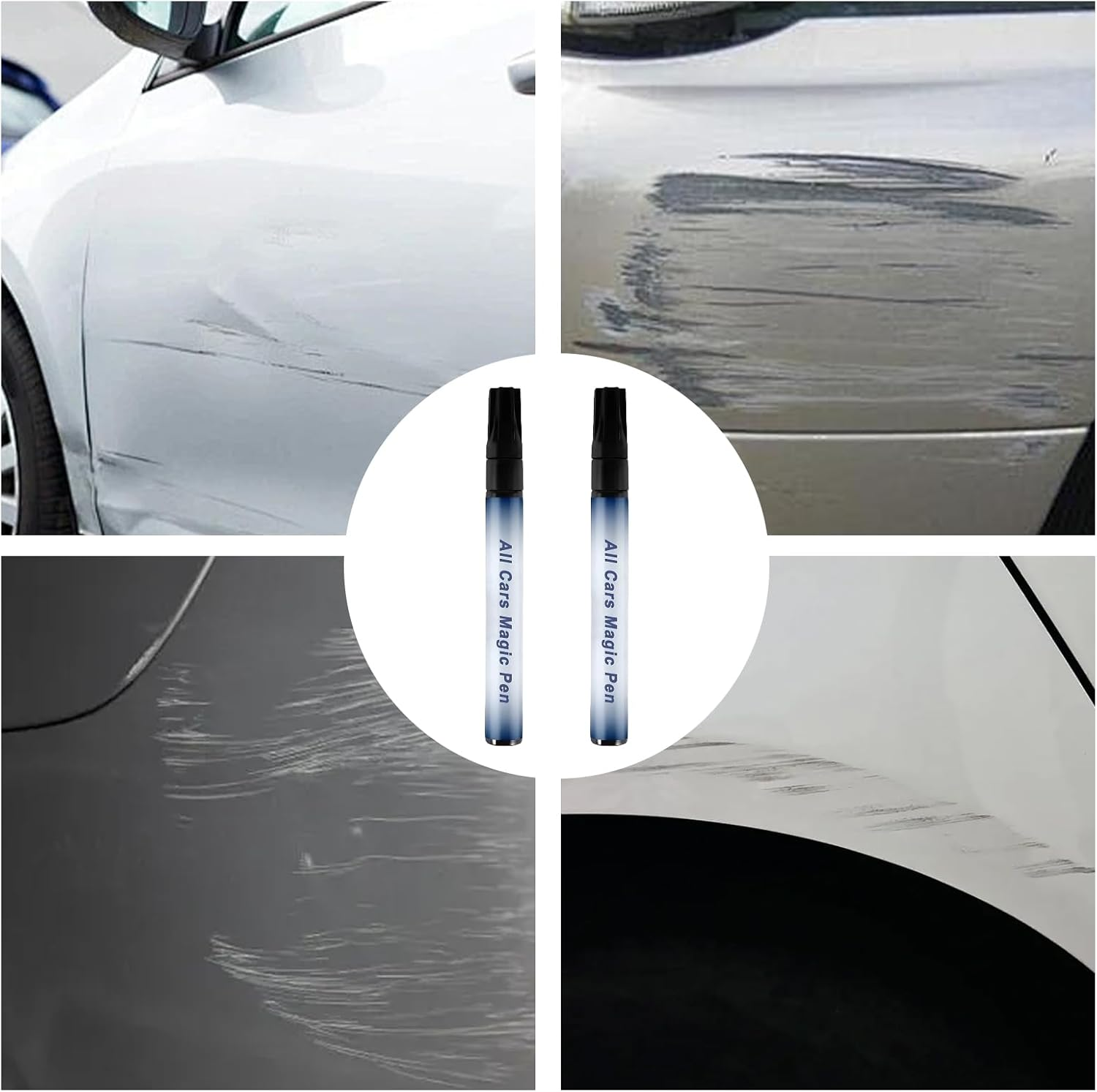 2 Pcs Professional Car Scratch Remover Pen, Easy to Use Touch up Paint Pen for Quick Fix, All Cars Magic Pen for Car Scratch Repair image number 3