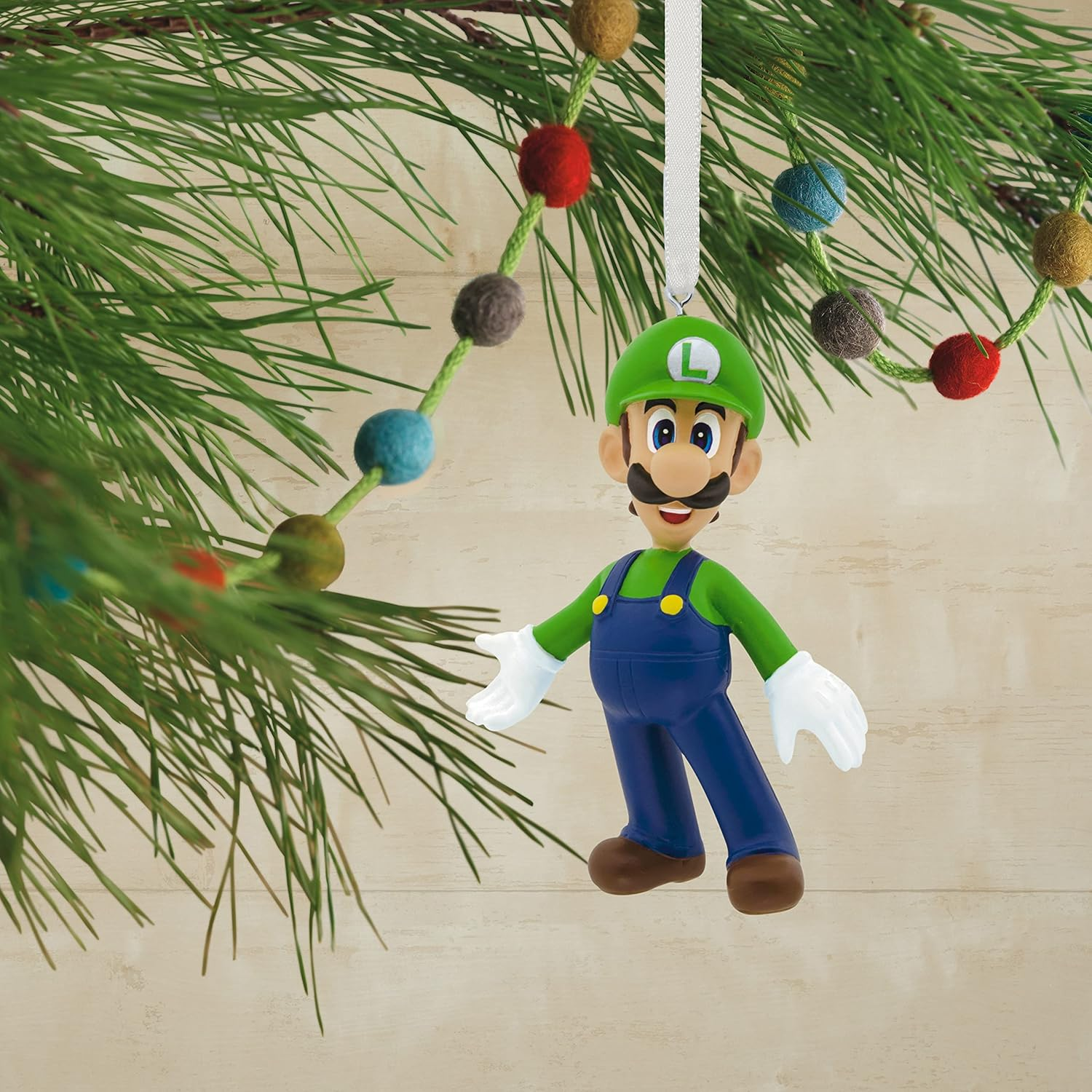 Hallmark Nintendo Super Mario Luigi Christmas Ornament image number 1