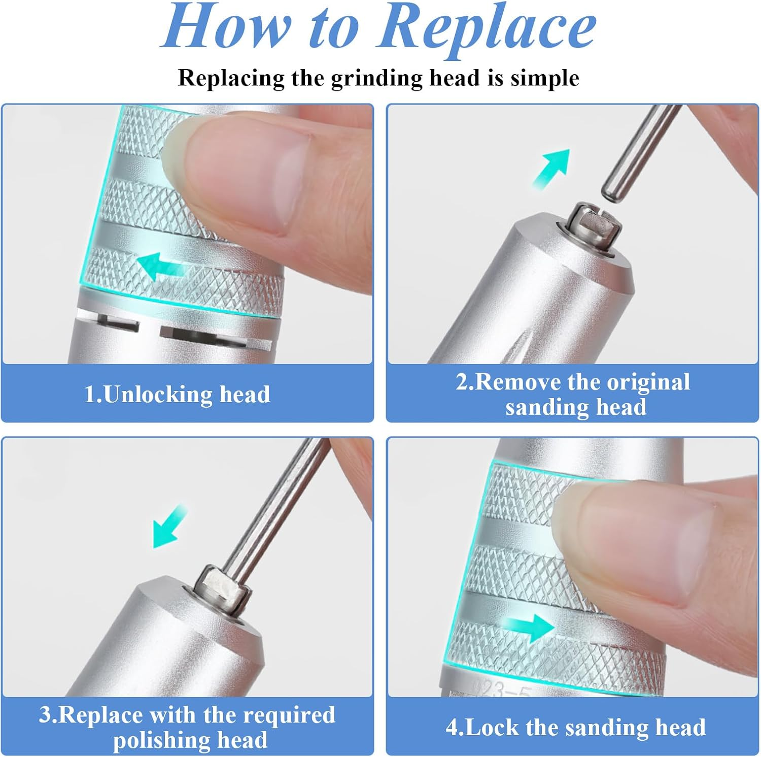 10 Pcs Nail Drill Bits Set, Tungsten Carbide Diamond Nail Drill Bits for Electric E-File Manicure Pedicure Tools, Acrylic Gel Nails Cuticle Remover Kit image number 3