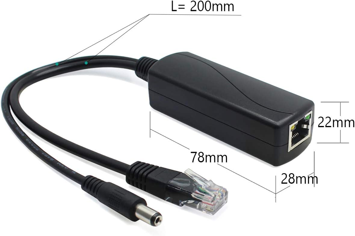 ANVISION 2-Pack Gigabit Poe Splitter, 48V to 12V 2A, IEEE 802.3Af Compliant, for Security Camera, AP, Voip and More, AV-PS12-G image number 2