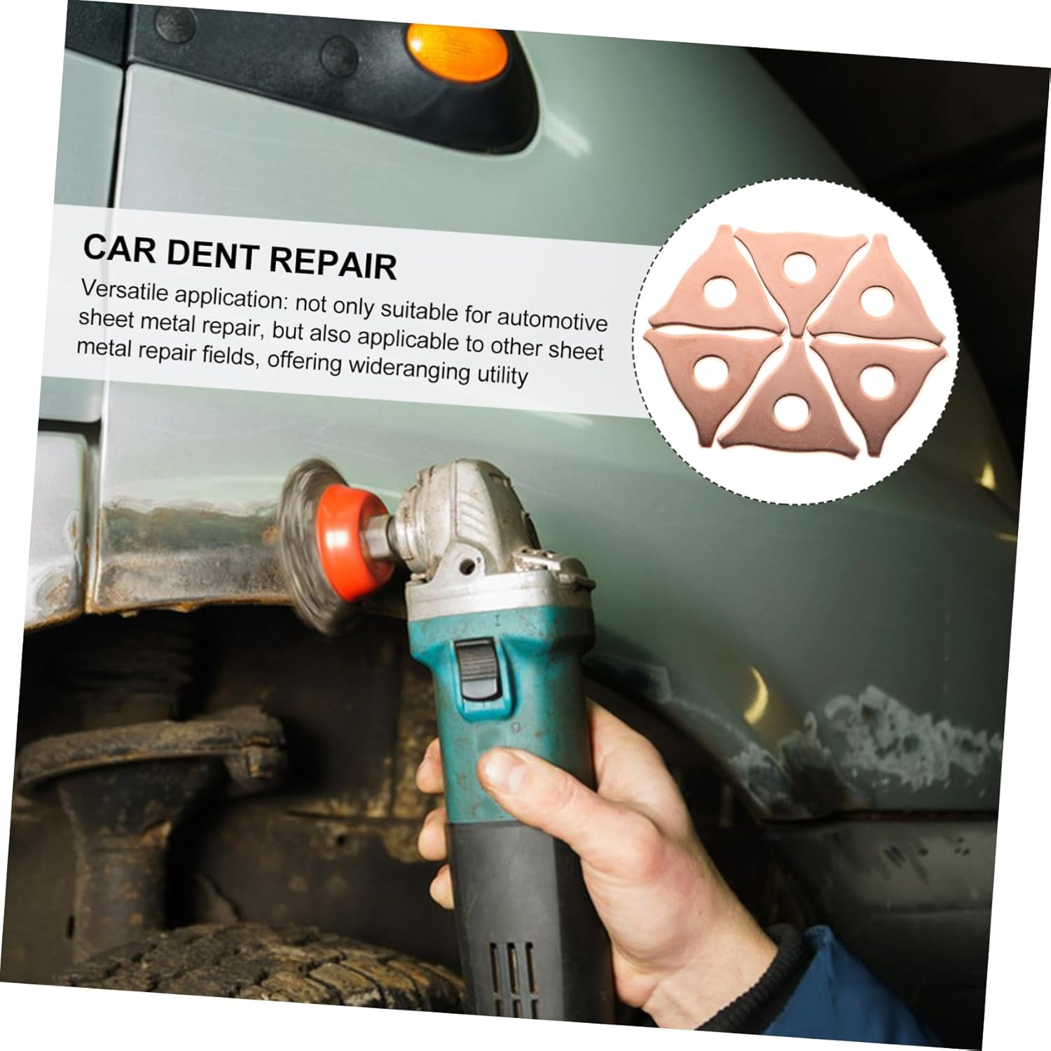 FOYTOKI 100Pcs Dent Pulling Rings for Metal Repair Auto Body Welding Tool Set Car Dent Removal Kit Tabs for Panel Welder Equipment image number 5