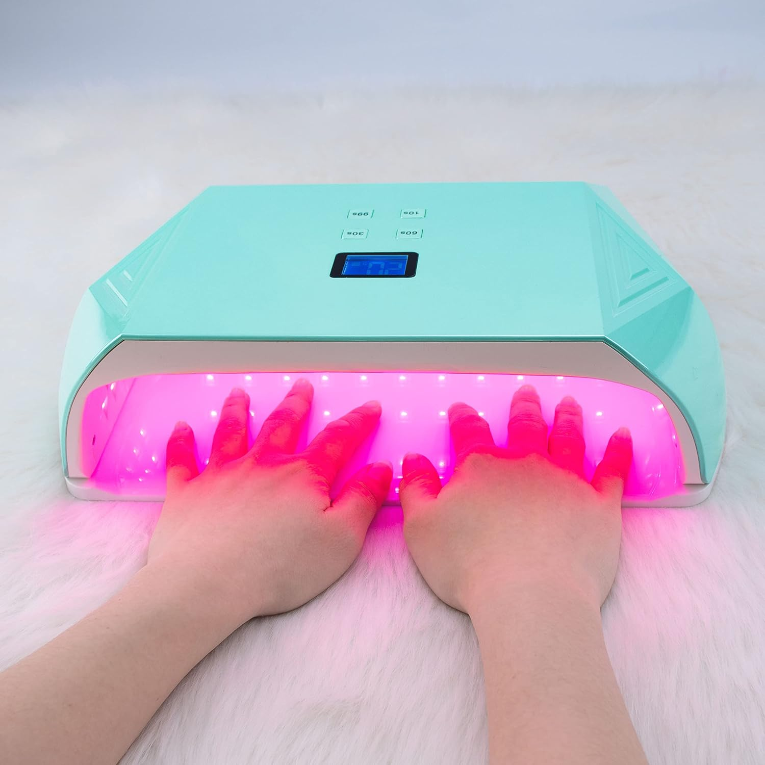 Nail Dryer Uv Led Nail Lamptwo Hands Nail Polish Curing Red Light Gel Polish Dryer Cordless Manicure Machine Rechargeable Fast Nail Dryer Nail Lamp image number 2