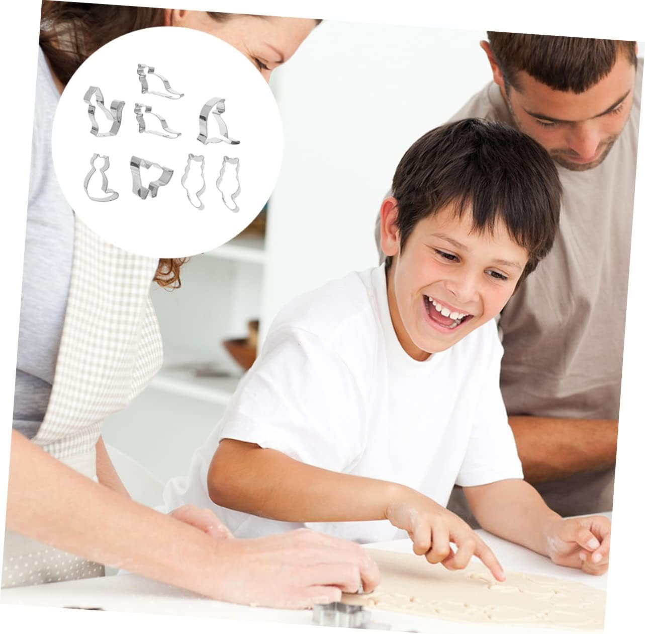 STOBAZA 8Pcs Cat Cookie Cutter Biscuit Cutters in Cat Shape Baking Tool for Lovers to Create Themed Cookies Random Style image number 4