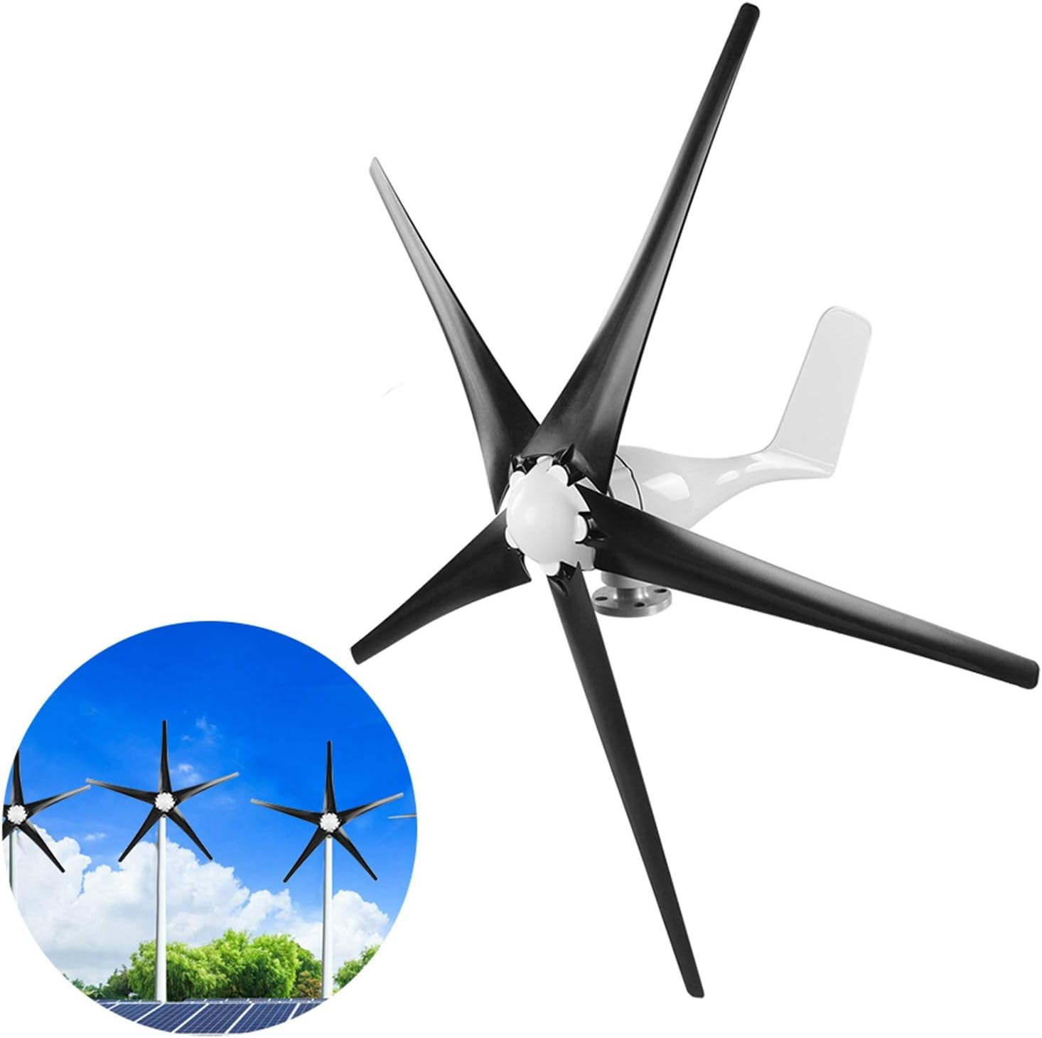 Marhynchus 800W Small Wind Generator Vane/Wing Horizontal Home Wind Turbines Generator Power Parts Turbines Kit for Marine Home Charging (24V) image number 3