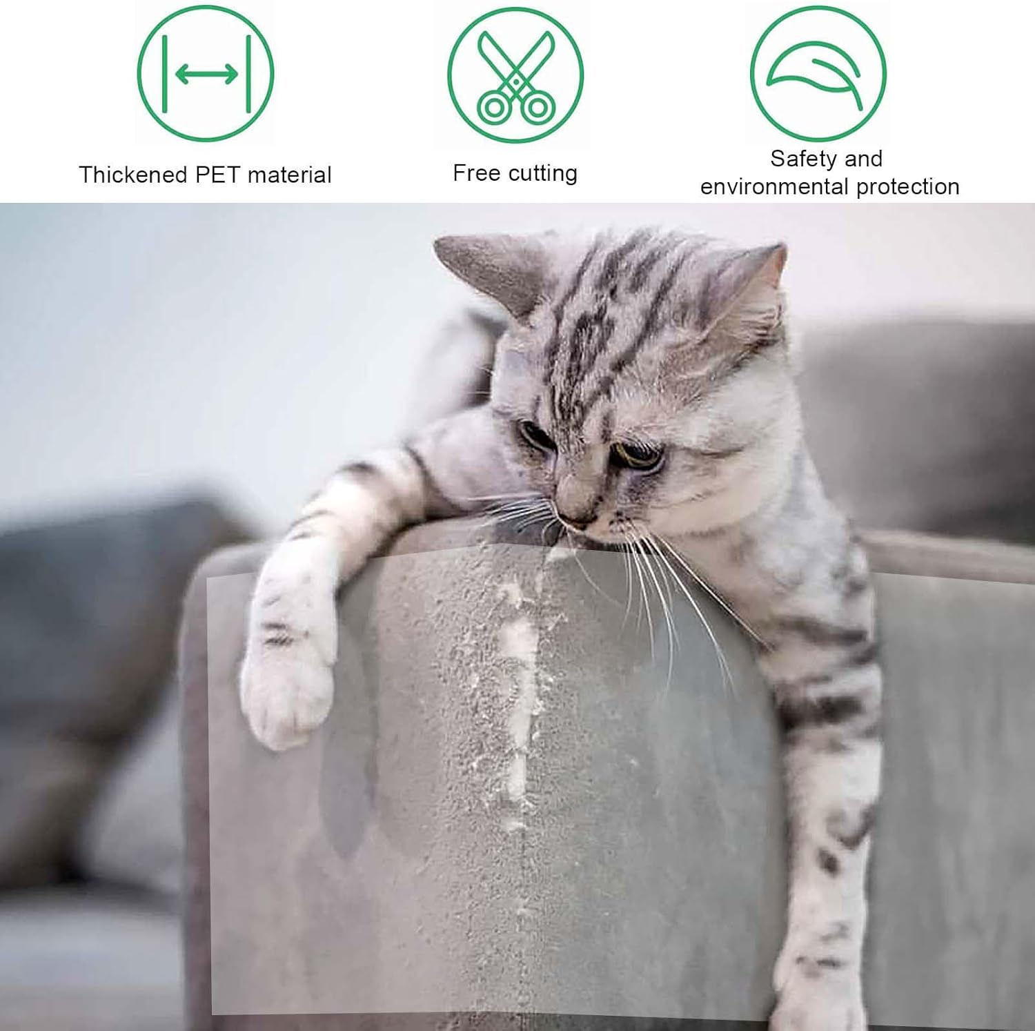 Scratch Protection Sofa Cat, 30 Cm X 5 M Scratch Protection Cat Tape Transparent Cat Scratch Protection Film Sofa Scratch Protection Pad Self-Adhesive Scratch Protection Film anti Scratch Film For image number 6