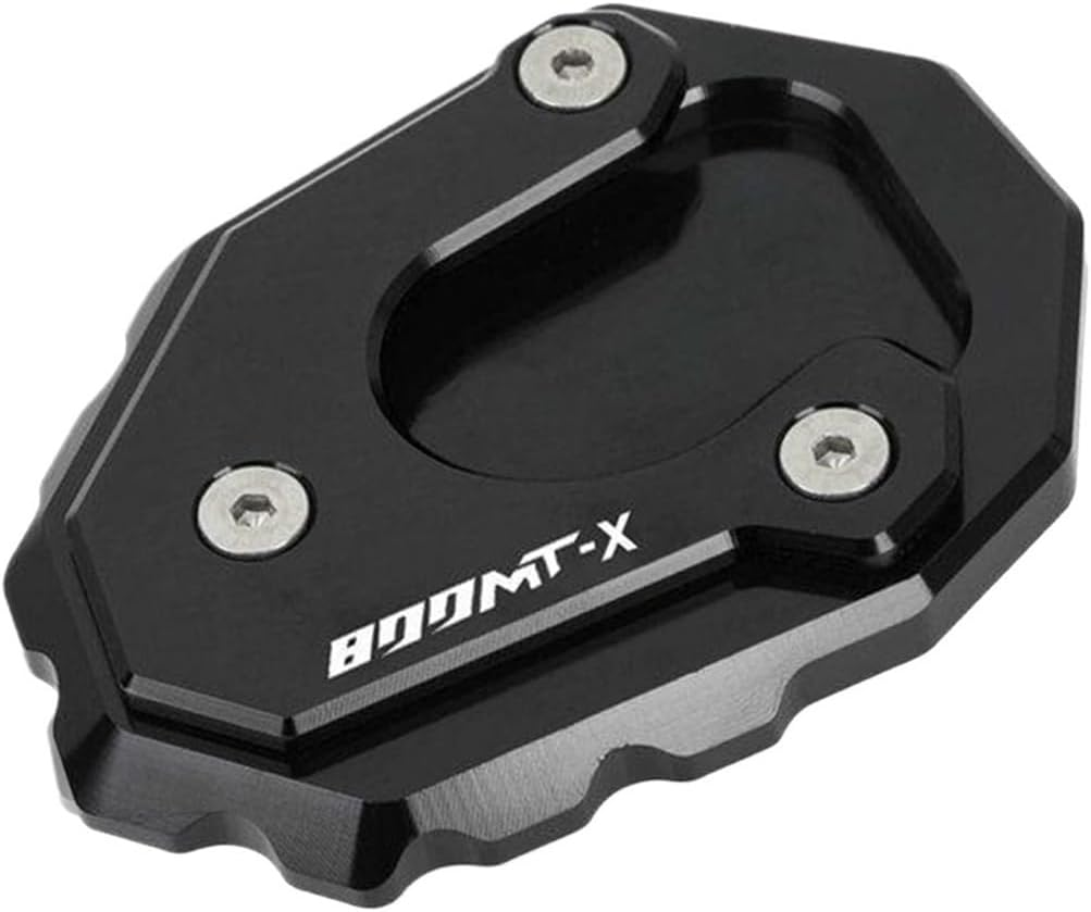 Compatible with CFMOTO 800MT-X 800MTX 2024 2025 Motorcycle CNC Kickstand Foot Side Stand Extension Pad Support Plate Pedal Footrest 800 Mt-X(Black)