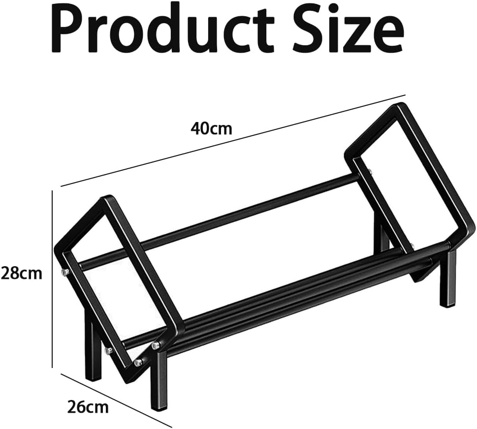 Desktop Stainless Steel Book Rack, Small Bookshelf Organizer, Tabletop Mini Bookcase 40X26X28 Cm image number 4