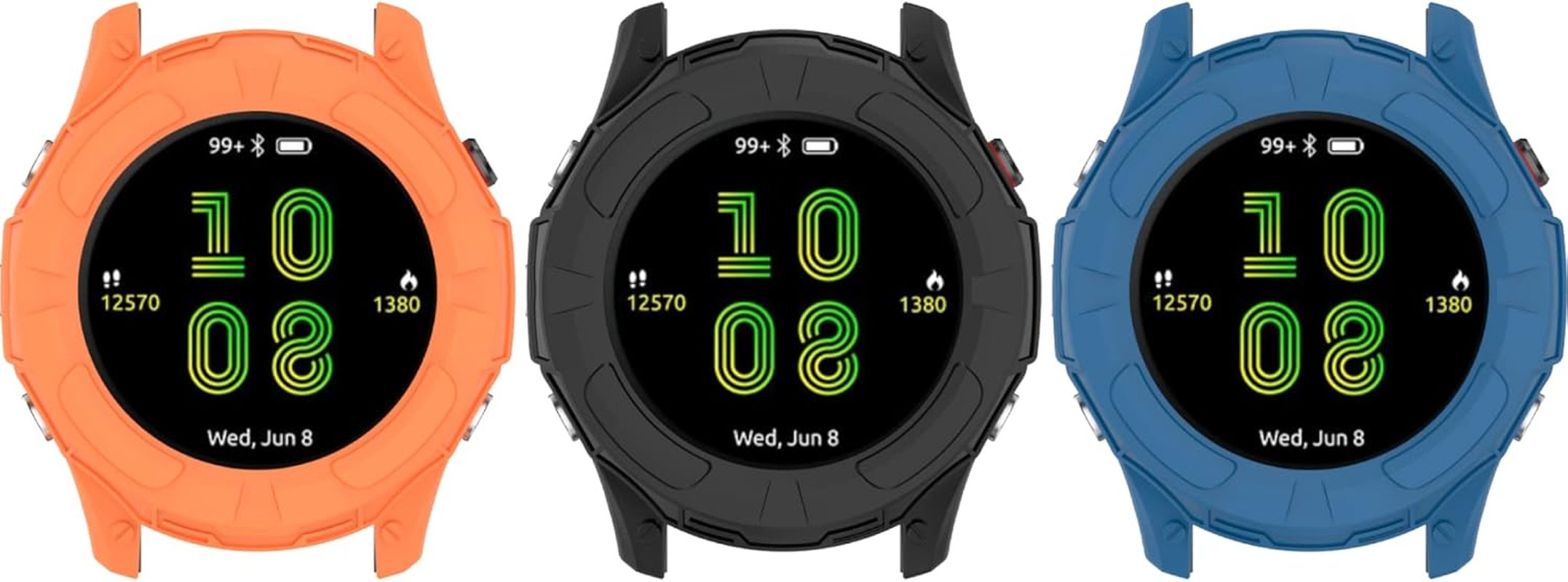 Intended for Garmin Forerunner 955 Case Soft TPU Protector Cover Anti-Scratch Bumper Shock-Proof Bezel Protective Shell Intended for Garmin Forerunner 955 Case Cover (Black&Blue&White)