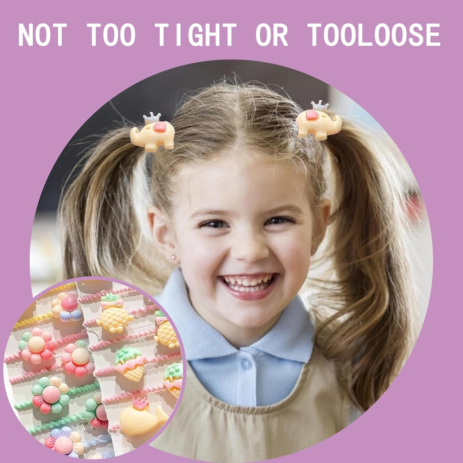 SWYSGS Pack of 40 Hair Bobbles Girls, Colours Small Hair Scrunchies, Mini Seamless Hair Bands, Hair Band, Baby Multicoloured Soft Scrunchie Small for Girls, Children, Toddlers, Baby image number 4