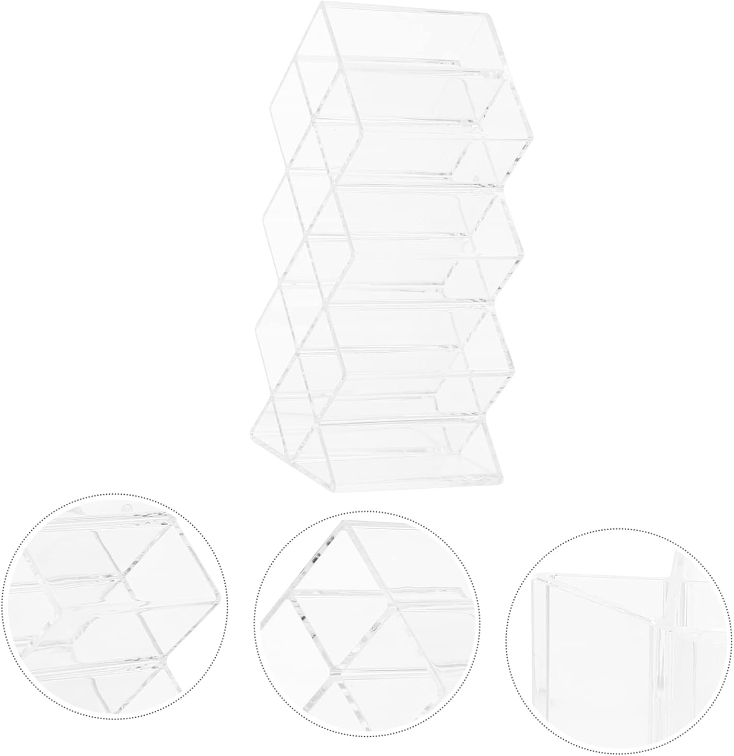 FRCOLOR Cosmetics Storage Rack Acrylic Lipstick Display Stand for Lipstick and Lip Balm Organization Tabletops in Bedrooms Living Rooms image number 1