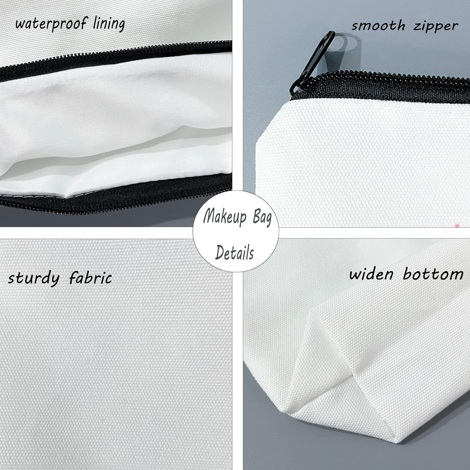 Cat Lover Gift Hi Black Cat Makeup Bag Pouch Bag Kitty Kitten Cosmetic Bag Cat Owner Gift (Hi Cat MB-AU) image number 1