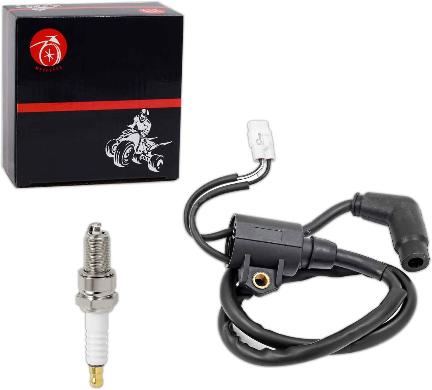 Ignition Coil & Spark Plug for Polaris Hawkeye 300 2006-2011 Sportsman 300 2008-2010 3089910 image number 2