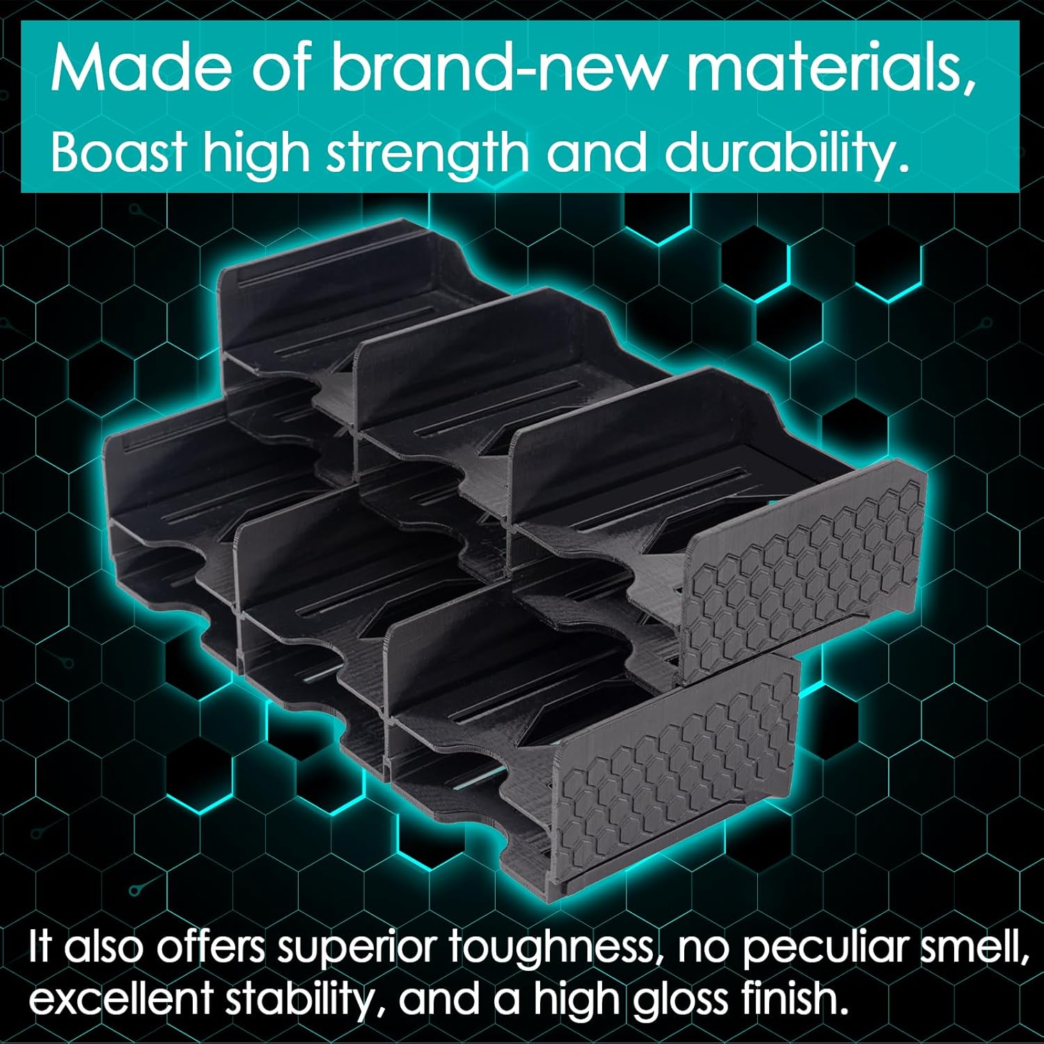 Jstfru Card Case Black | Card Sorting Tray for Catan Resource Cards - Gaming | Game Accessory for the Catan Board Game | Suitable for the Expansion of Catan Game Cards and All Other Card Games image number 4