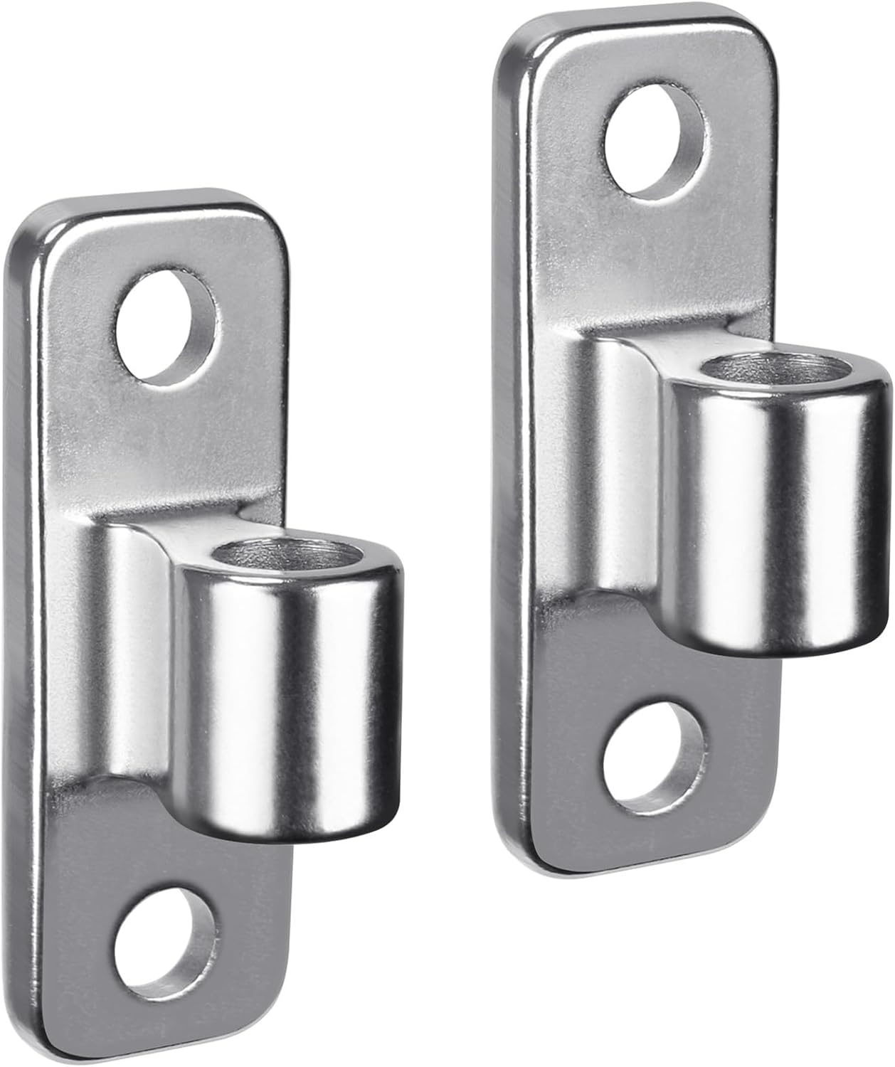 2Pcs Cast Gate Hinges, 304 Stainless Steel Wall Mount Gate Hinge for Farm Gate, Chain Link Fence Gate Hinge One-Piece with Non-Weld Gate Hinge Heavy Duty, Fit 5/8'' Fence Post Hinge image number 5