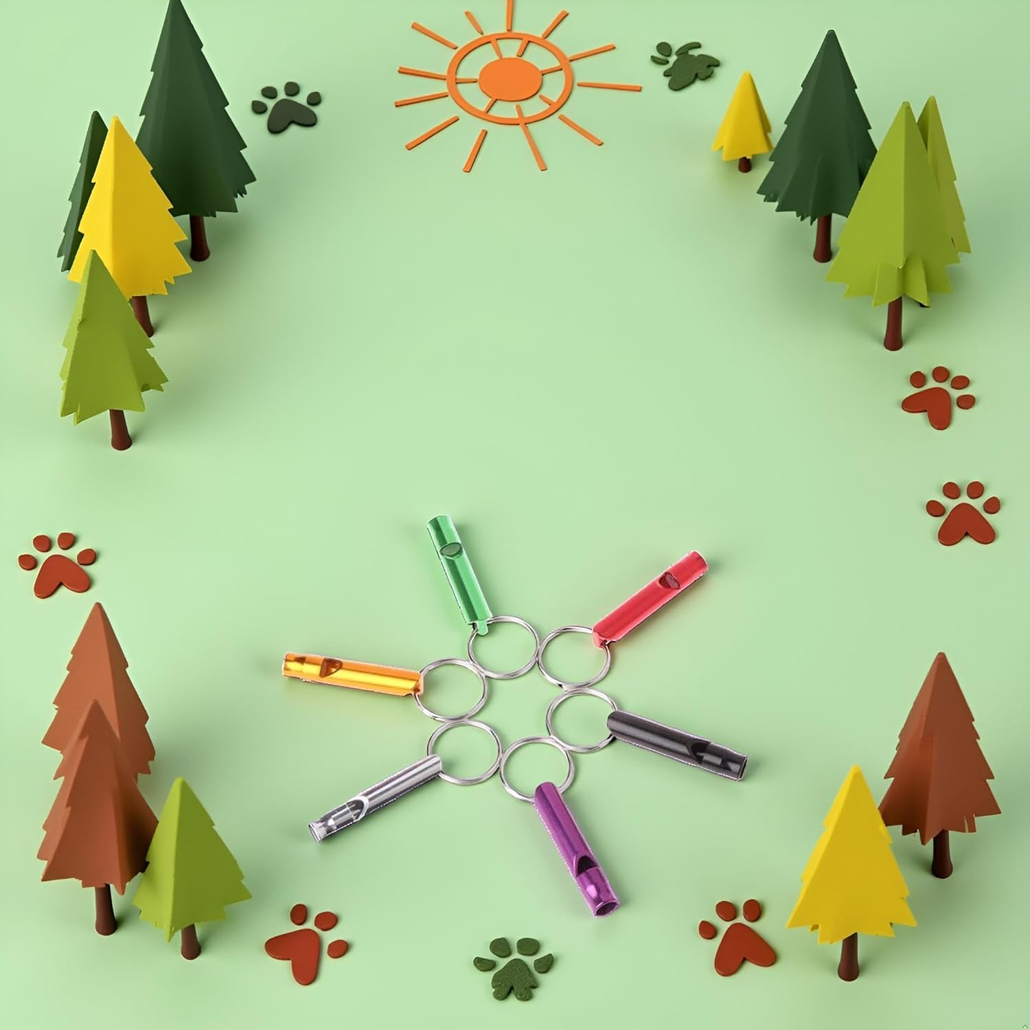 6 Pcs Colorful Ultrasonic Dog Training Whistles Metal Dog Training Whistles for Small Pet Dog Whistles Dog Flute Dog Whistles That Makes Dogs Come to You Dog Whistles That Makes Dogs Stop Barking