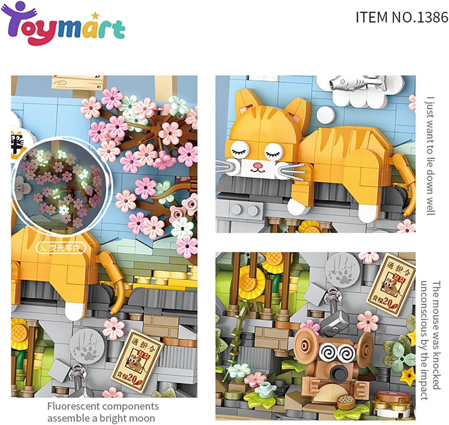 Toymart Block Painting &ndash; 3D Cat Wall Art Building Set, 787PCS Micro Building Blocks for Adults, Brick Building Set for Home Decor, Creative Block Painting Craft Kit for Teens and Kids Age 6+ image number 1