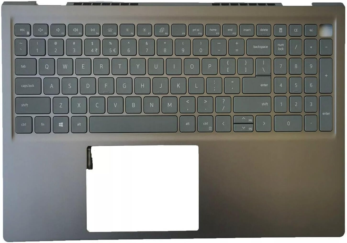 Wzqrps New Replacement for Dell Inspiron 15Pro 5510 5515 Laptop Upper Case Palmrest Backlit Keyboard Assembly Part 06P0TG 6P0TG Gray image number 6