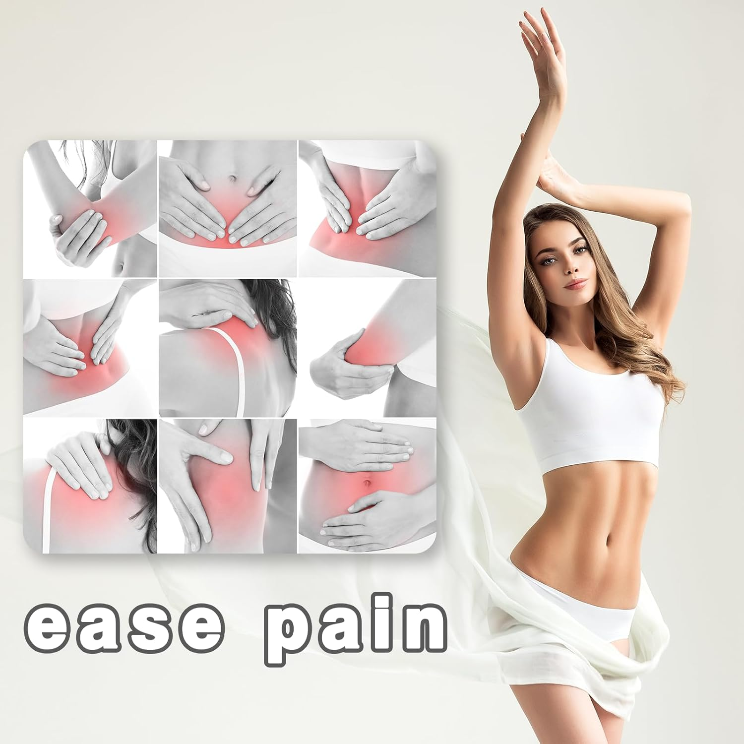 4 Pcs Castor Oil Pack Set, Adjustable Wrap for Abdomen & Knees, Includes Organic Castor Oil Pads, Perfect for Pain Relief & Detox(Black) image number 6