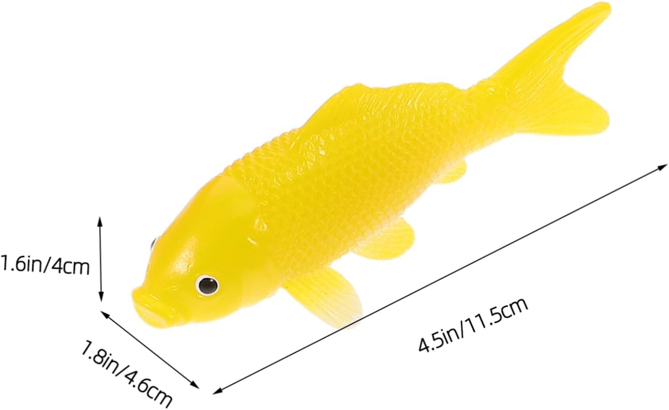 VICASKY 4Pcs Simulated Ornamental Fish Fake Pet Fish Floating Koi Statue for Aquarium Decoration Small Tank image number 1