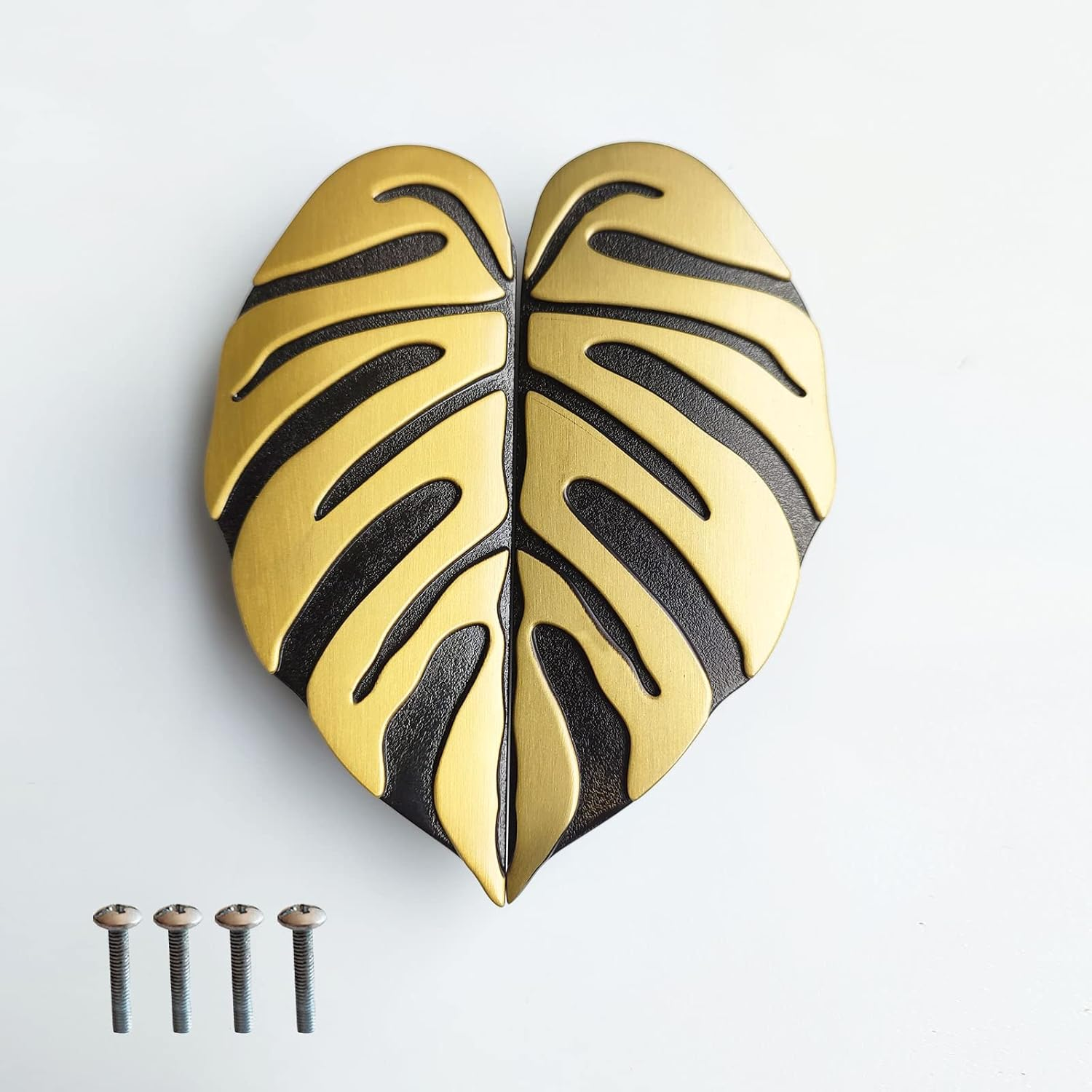 PIAOLGYI Modern Green Leaf Cabinet Knobs for IKEA Milsbo Cabinet, Zinc & Glass, Durable & Easy to Install