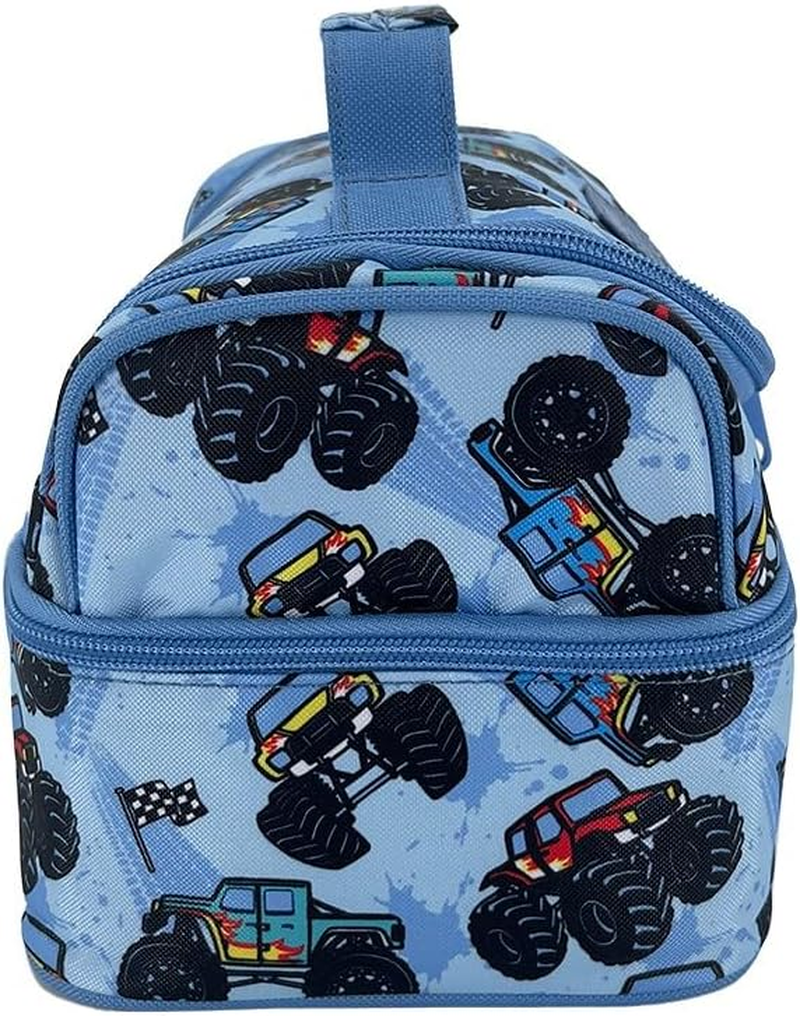 Sachi 'Style 235' Insulated Double Decker Lunch Bag - Monster Trucks