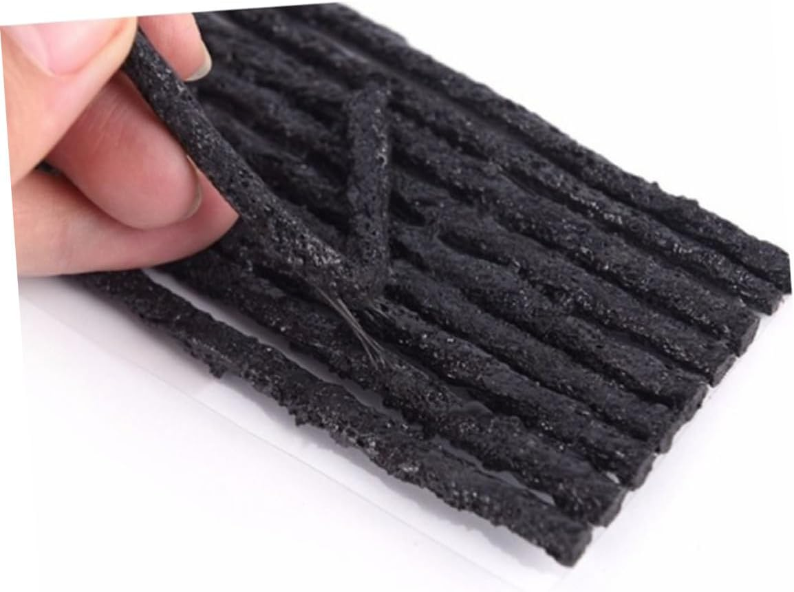 TOGEVAL 30Pcs Car Tubeless Seal Strip Tire Repair Tool 100X3.5Mm Vacuum Seal Tape for Automotive Wheel Tyres Puncture Fixing image number 2