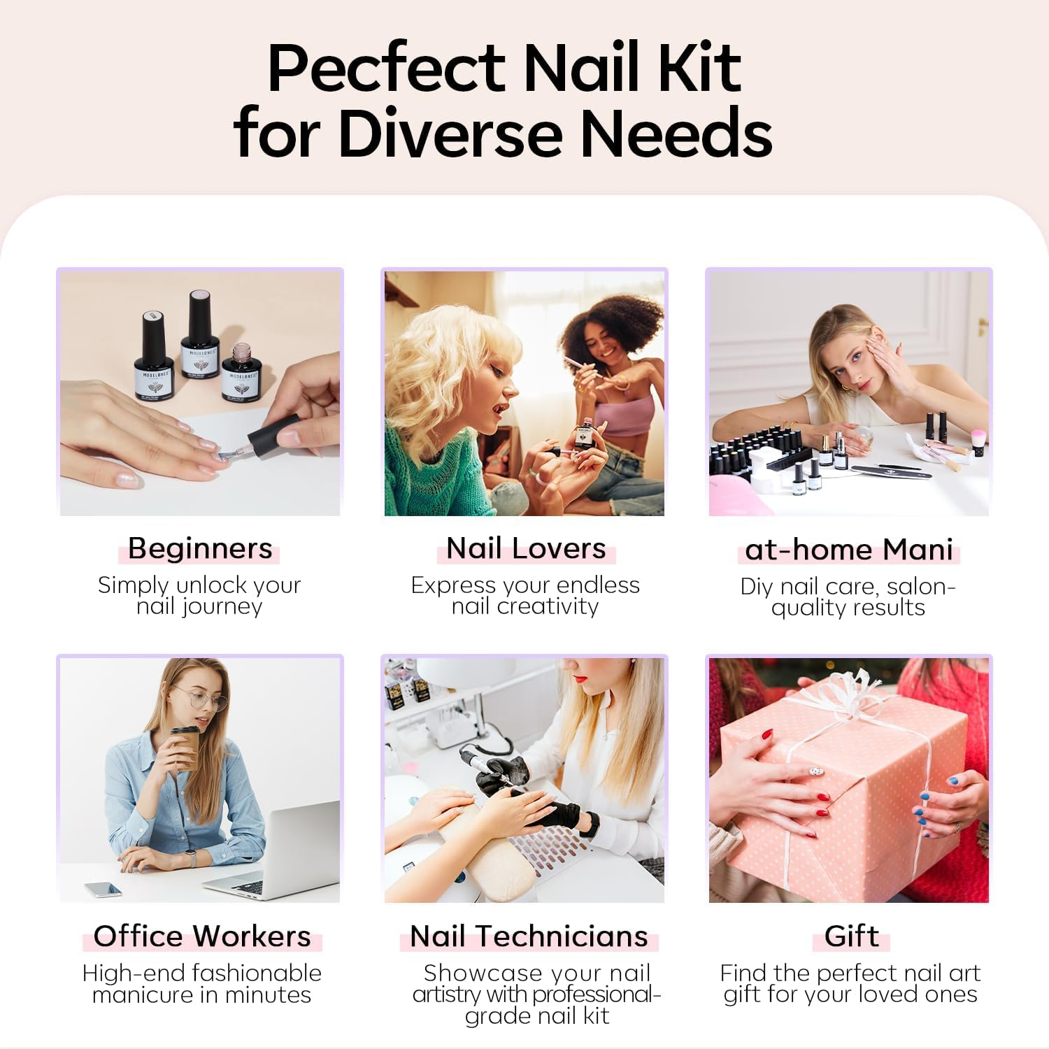 Modelones 32 PCS Gel Nail Polish Set, 28 Colors Spring Summer Rainbow Gel Polish with No Wipe Base Coat, Glitter & Glossy & Matte Top Coat Soak off LED Nail Art Kit Salon at Home image number 5