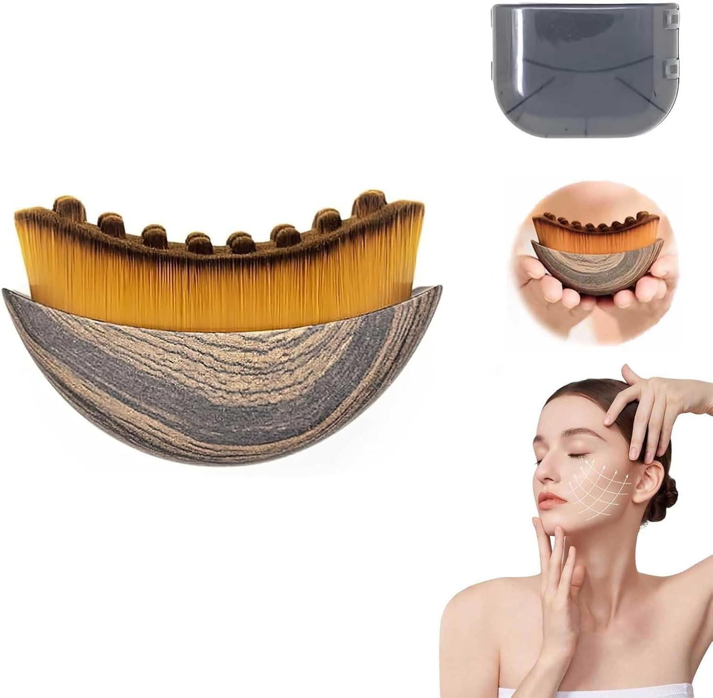 2025 New Lymphatic Contour Face Brush, Lymphatic Drainage Massager for Face, Chin & Jawline Sculpting, Ergonomically Designed to Fit the Skin Precisely and Relieve Fatigue (1PCS)