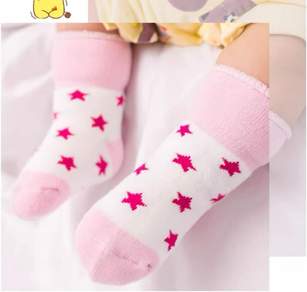 Fedmois Pack of 5 Baby Winter Socks Thick Thermal Socks Cotton Lined image number 7