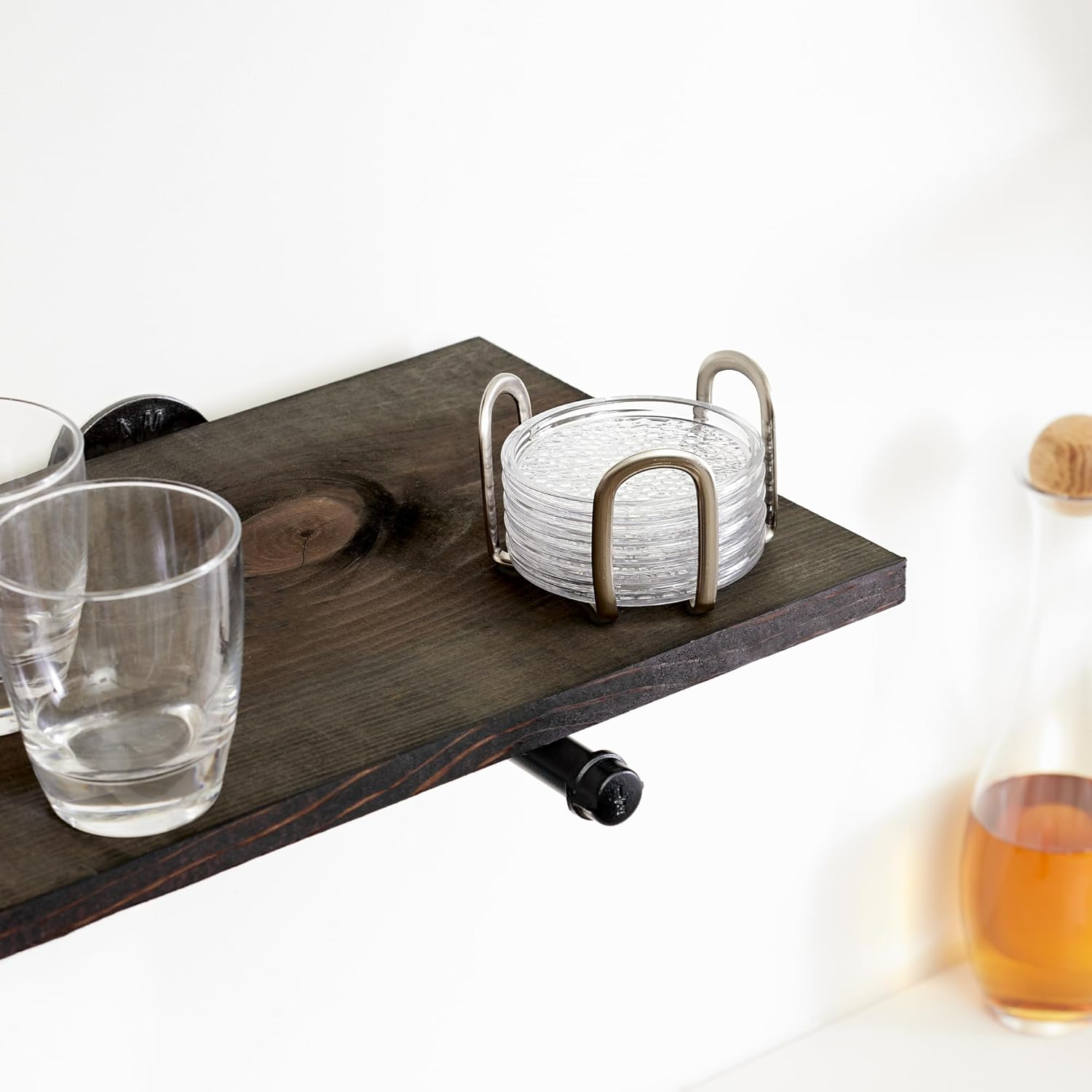 Interdesign Rain Coasters with Holder, Set of 6, Clear image number 5