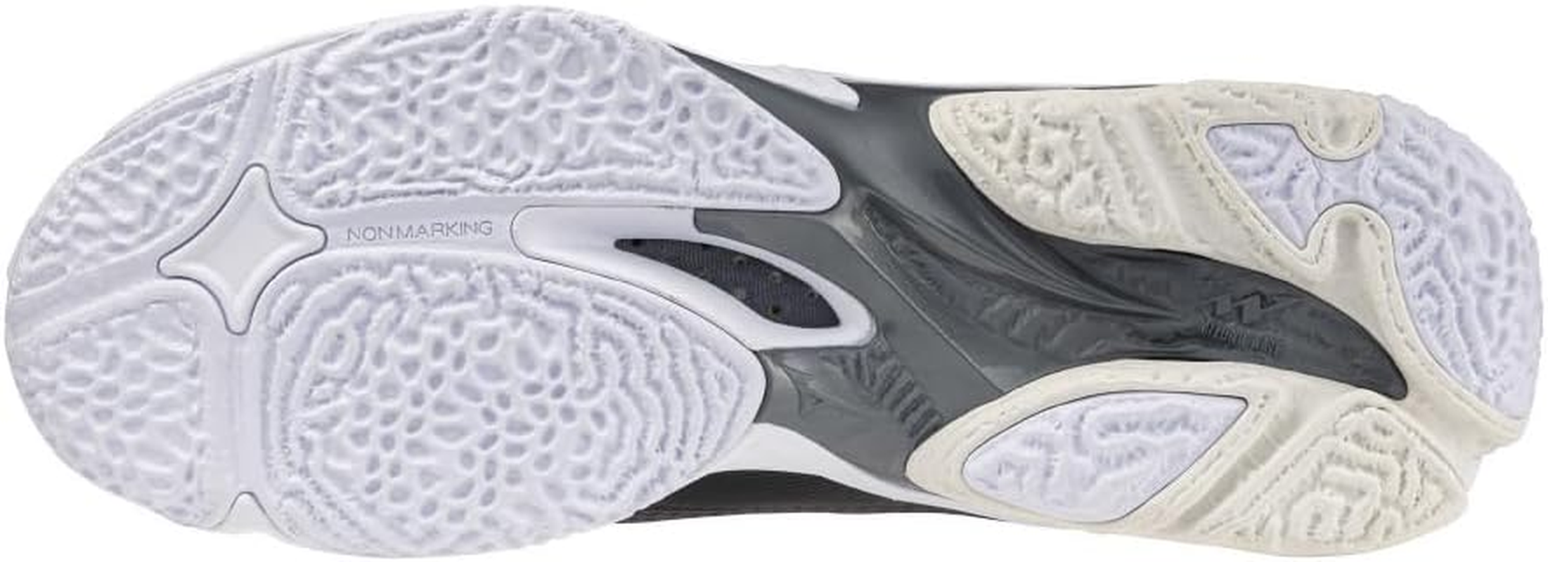 Mizuno Z8 MID Volleyball Shoes, Wave Lightning Indoor, Wide Wide, Lightweight, Indoor, Mid Cut, Multicolor (Black/Silver), 28.5 Cm 2E image number 4