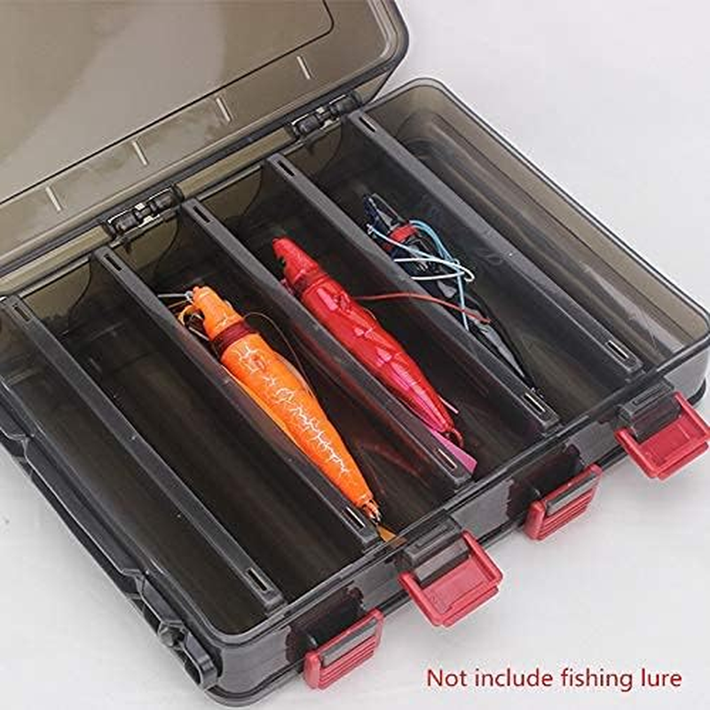 Origlam Fishing Lure Tackle Box, Fishing Tackle Storage Trays, Double Sided 10 Compartments Waterproof, Organizer Case Boxes Containers, for Vest Casting Fly Fishing image number 5