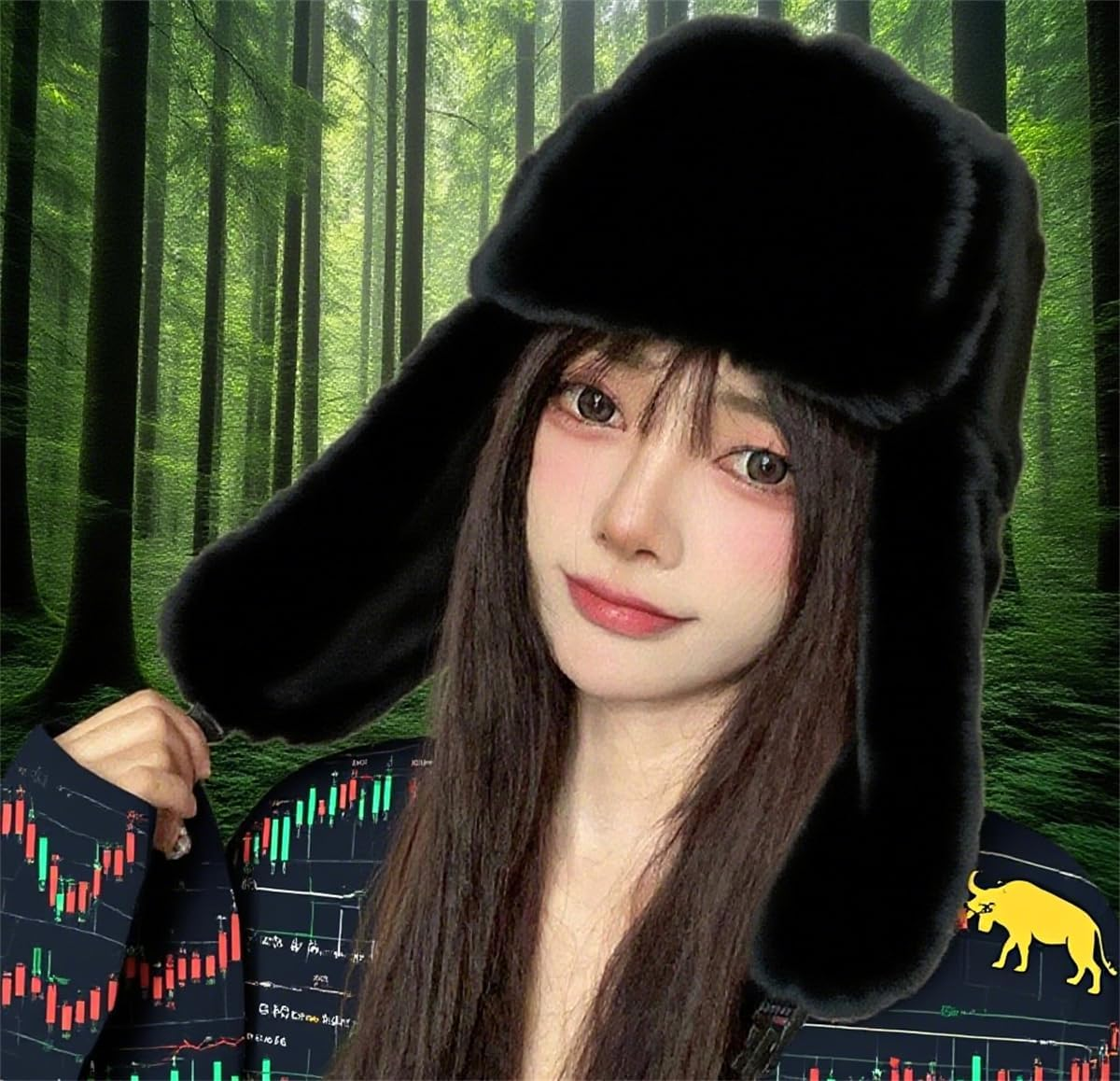 Adult Winter Cozy Plush Ushanka Russian Hat - Windproof Warm Earflap Trapper Hat for Men & Women Grey image number 5