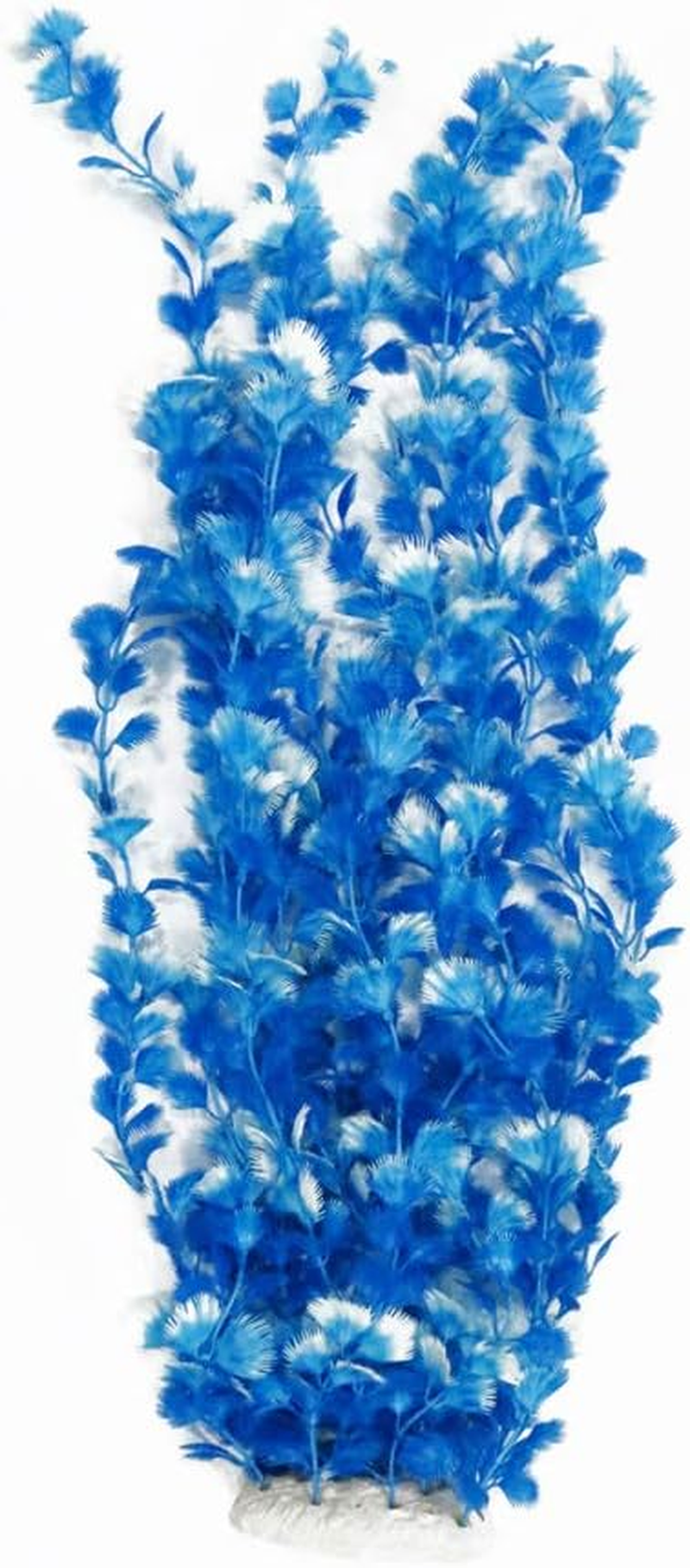 Norgail Large Freshwater Aquarium Plastic Plants Artificial Plant for Fish Tank Decoration Ornaments 25.5 Inches Tall Orange 1Pcs