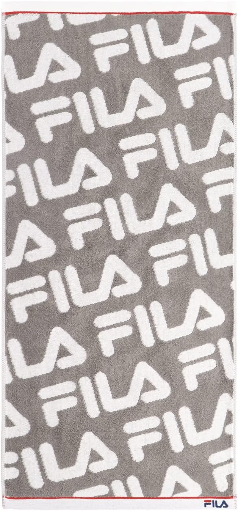 FILA 49-0104280 All-Over Pattern Body Towel, Navy, Antibacterial, Odor Resistant, Ag Fresh, Clean, 100% Cotton, Fluffy, Approx. 55.1 X 27.6 Inches (140 X 70 Cm)