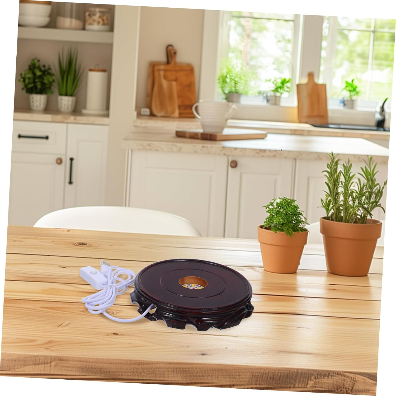 GOOHOCHY round Lighted Stand for Crystal Ball Glass Globe Elegant Design for Home Office Decor Unique Night Light Ornaments image number 6