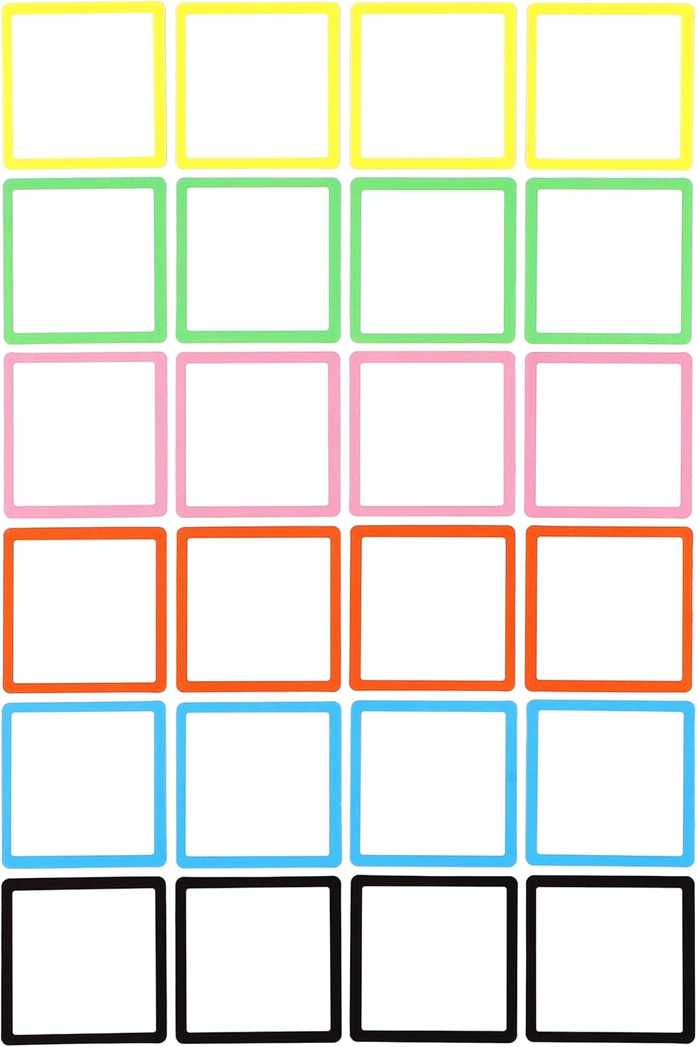 Dry Erase Magnets Set - 24 Pack - 4X4 Whiteboard Magnetic Planning Pads Labels - Small White Board Magnet Strips Name Tags for Home, Office and Classroom image number 5