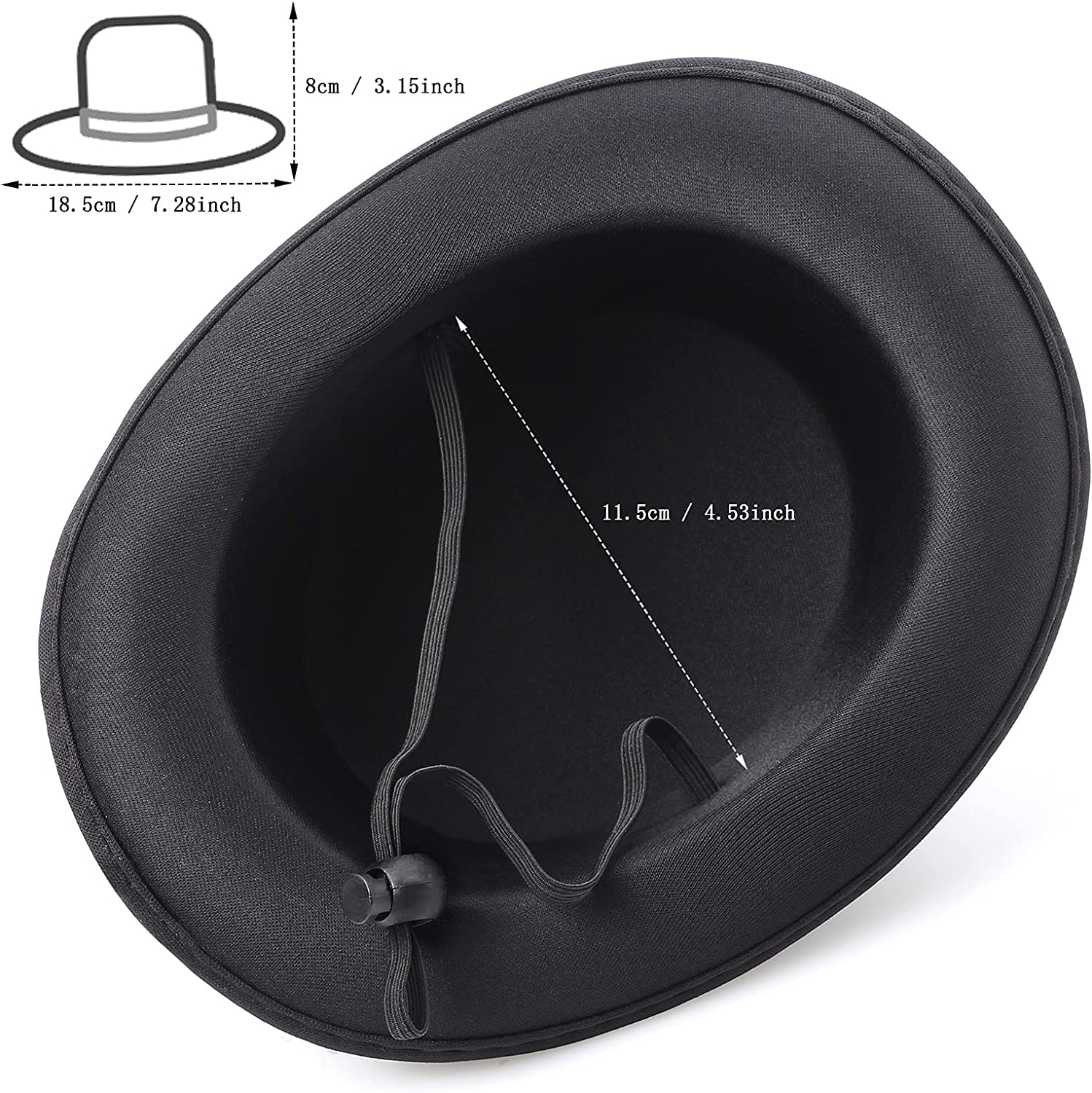 Yewong 2 Pieces Pet Formal Accessories Set - Top Hat with Necktie/Bowtie for Dog Cat Birthday Party Graduation Halloween Costumes (Black-A) One Size image number 1