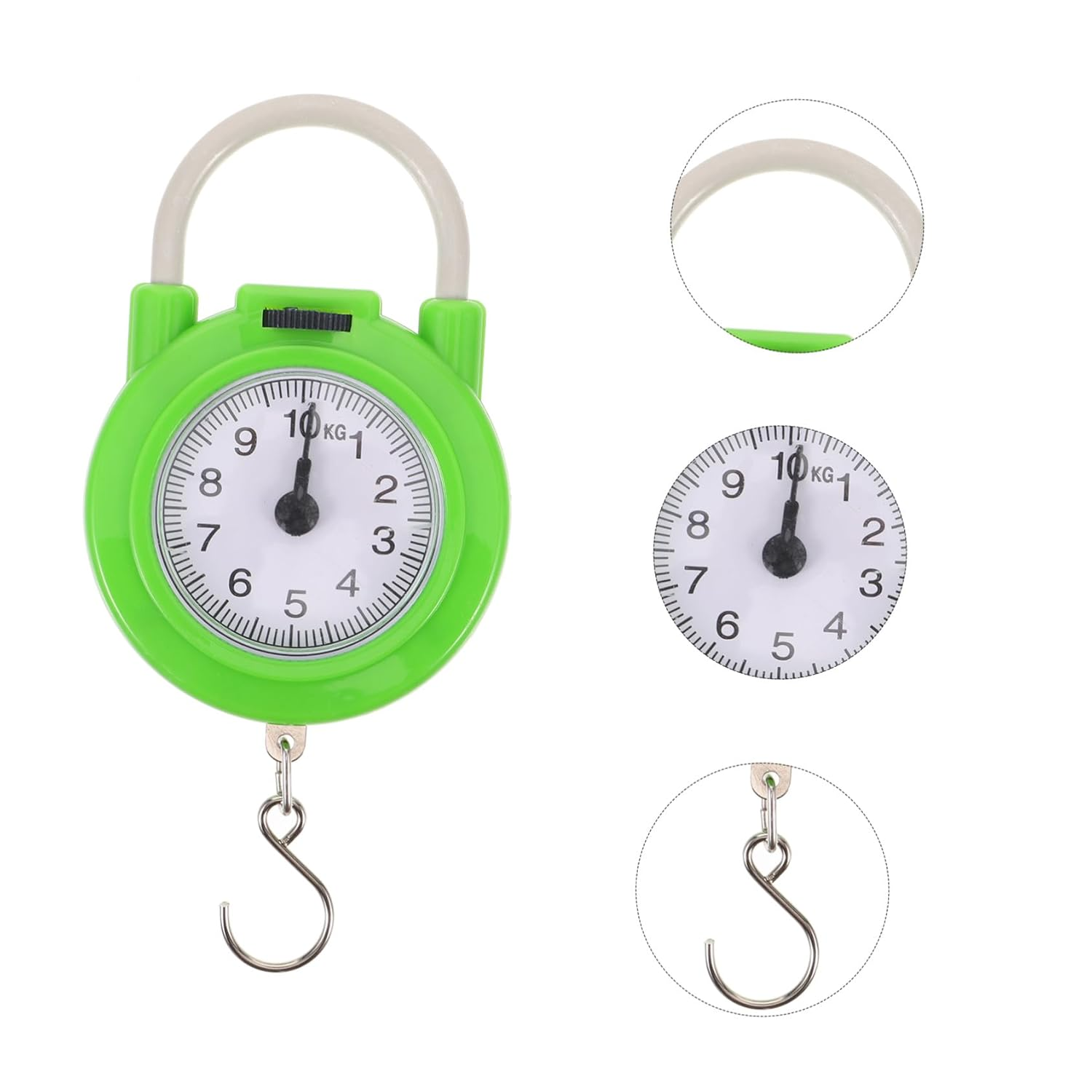 WEKADRIN Portable Manual Spring Luggage Scale with Hook High Precision Travel Suitcase Weight Scale Fluorescent Green image number 1