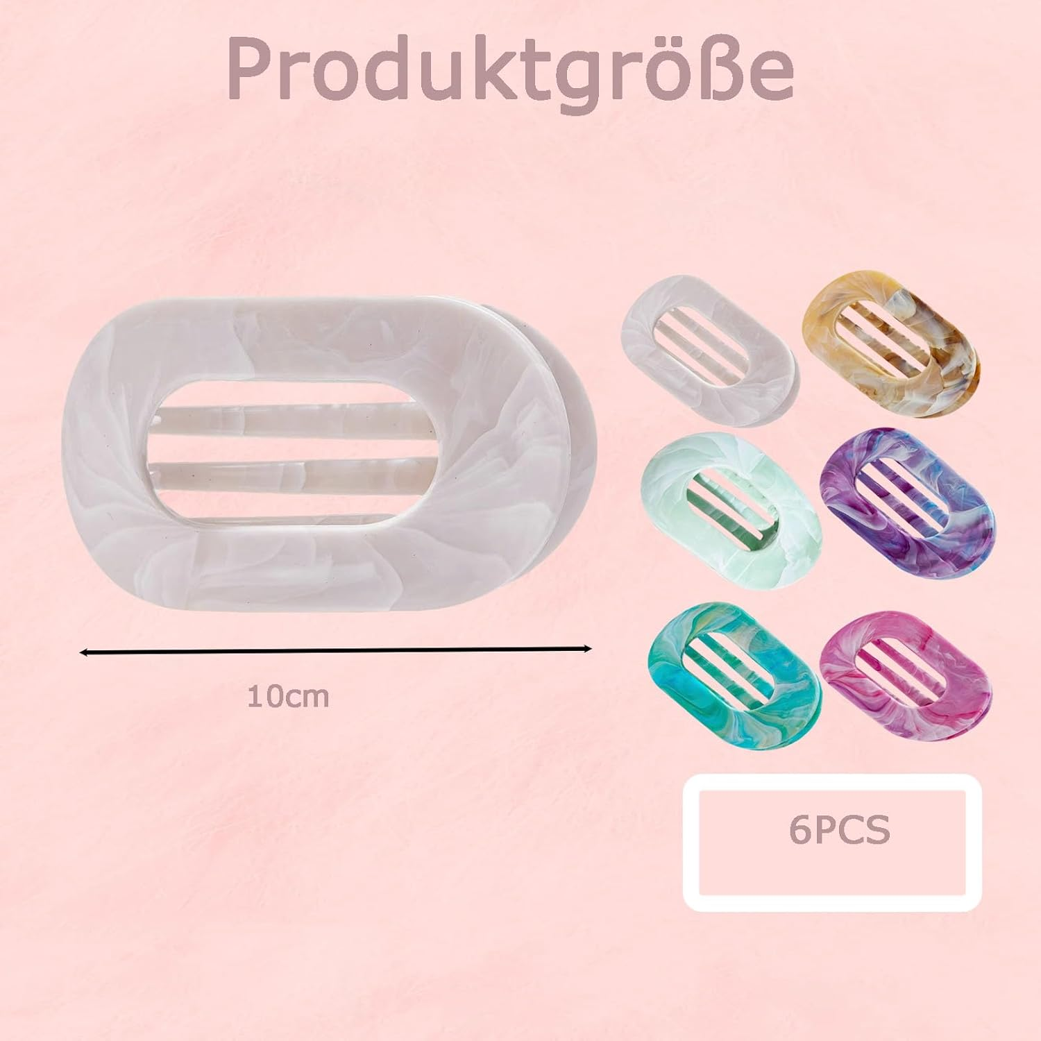 Pack of 6 Duck Beak Hair Clips, Women'S Flat Hair Clip, Versatile Hair Clips for Women and Girls, Ideal for Everyday Life, Sports, Travel and Special Occasions, for All Hair Types image number 2