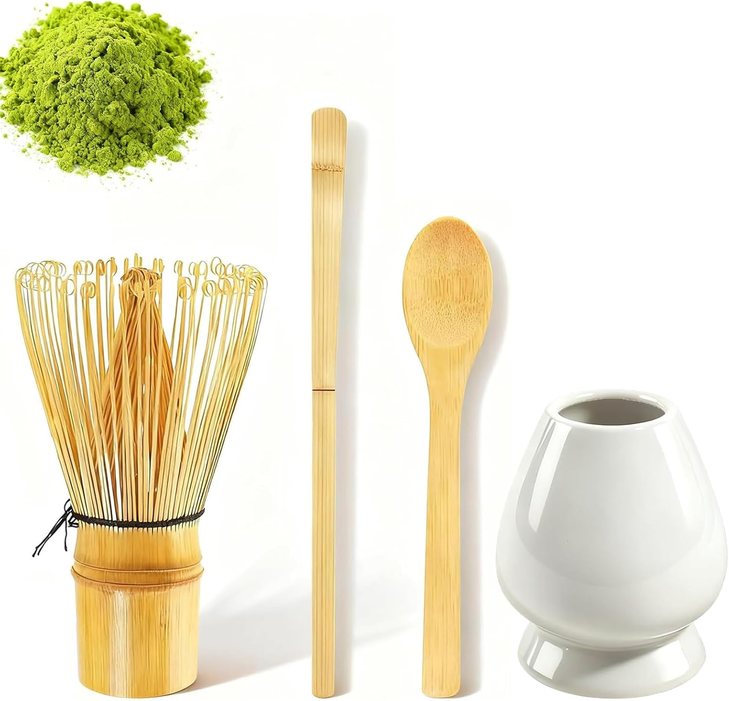 Matcha Whisk Set of 4 Matcha Whisk Set Professional Equipment Produces Delicious Matcha They Are Comfortable to Use image number 6