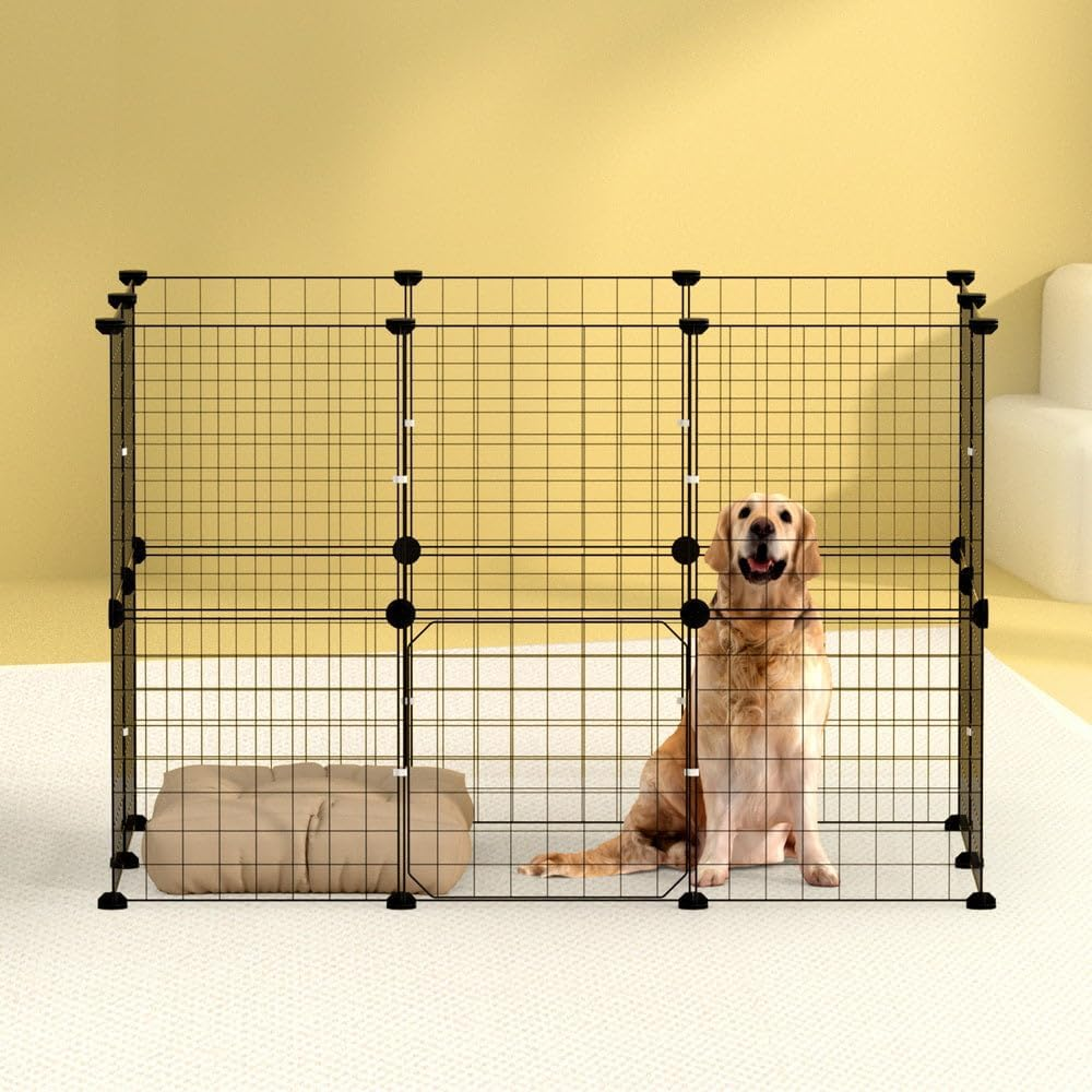 I.Pet Pet Playpen Enclosure Cage 20 Panels Puppy Fence Play Pen Foldable Metal image number 4