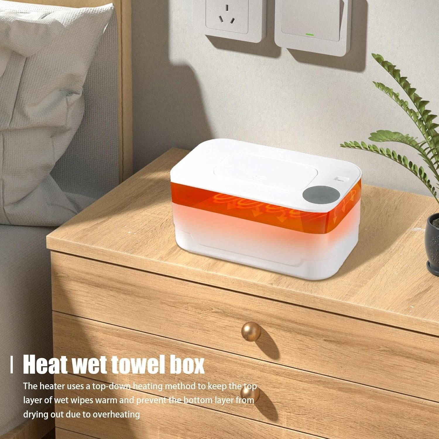 Wipes Holder - Portable Dispenser for Baby | Home Use Wet Wipes Warmer Dispenser | Wet Wipe Warmer | USB Portable Wipes Dispenser for Baby | Large Capacity Travel Tissue Dispensers - Pink image number 7