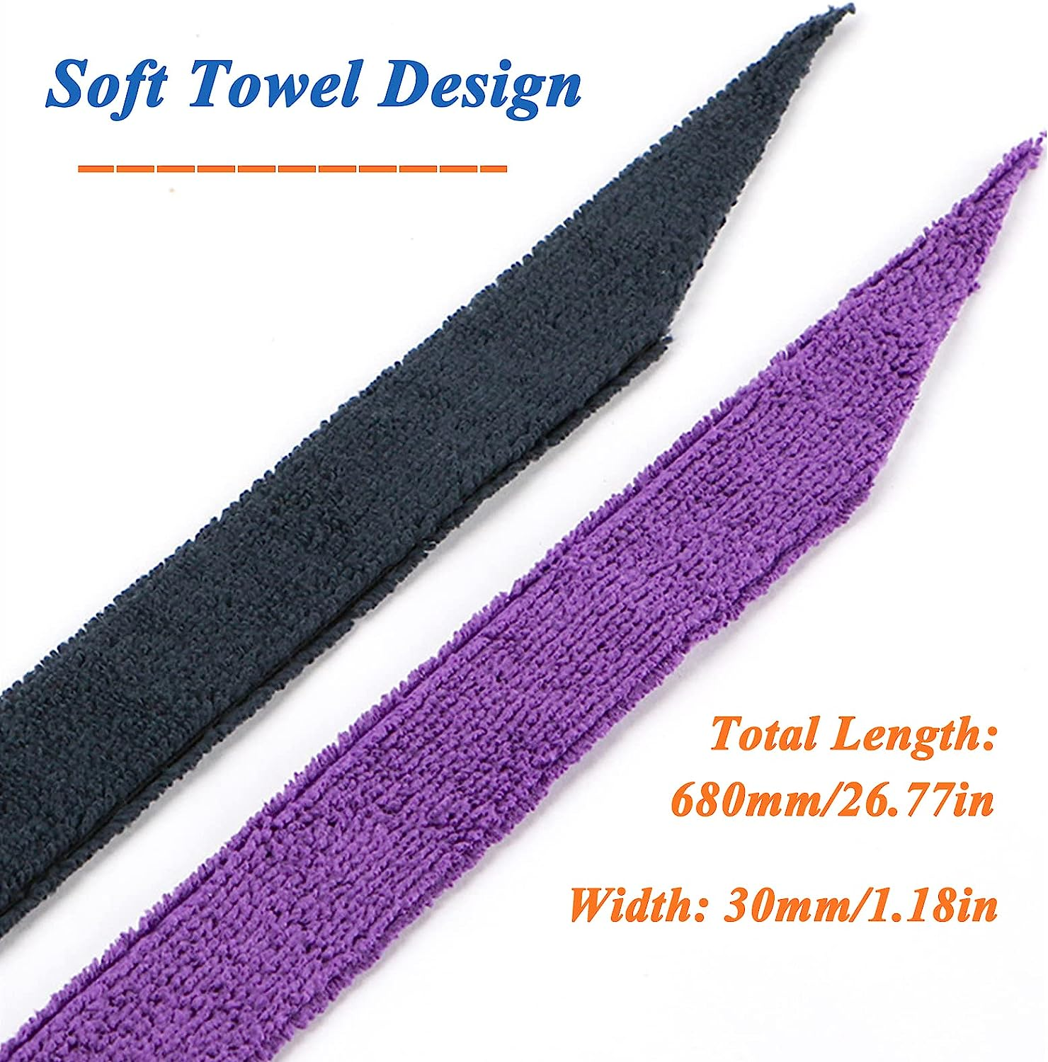 Cotton Towel Grip Super Absorbent-Towel - Tennis Racket Overgrip Upgraded Anti-Skid Racquet Grip Sweatband Tape Overgrip Wraps for Tennis Badminton Bike Handle Yellow image number 4