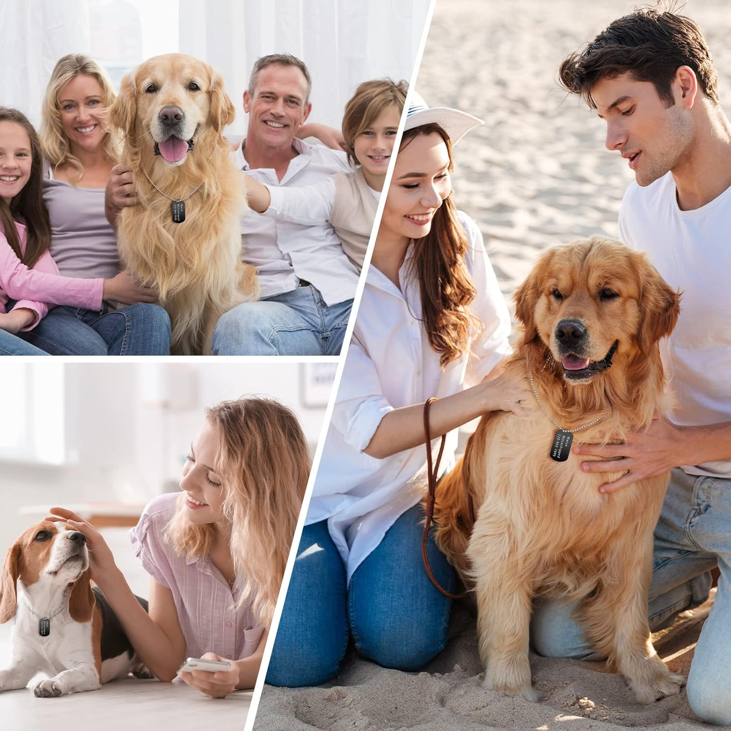 200 Pcs Military Dog Tags Set Including 100 Pcs Aluminum Blank Dog Tags 100 Pcs Ball Steel Chain Rectangle Blank Tag Blanks Metal Stamping Tags for DIY Decorative Craft Pet Dog ID Tags (Black) - Blue image number 7