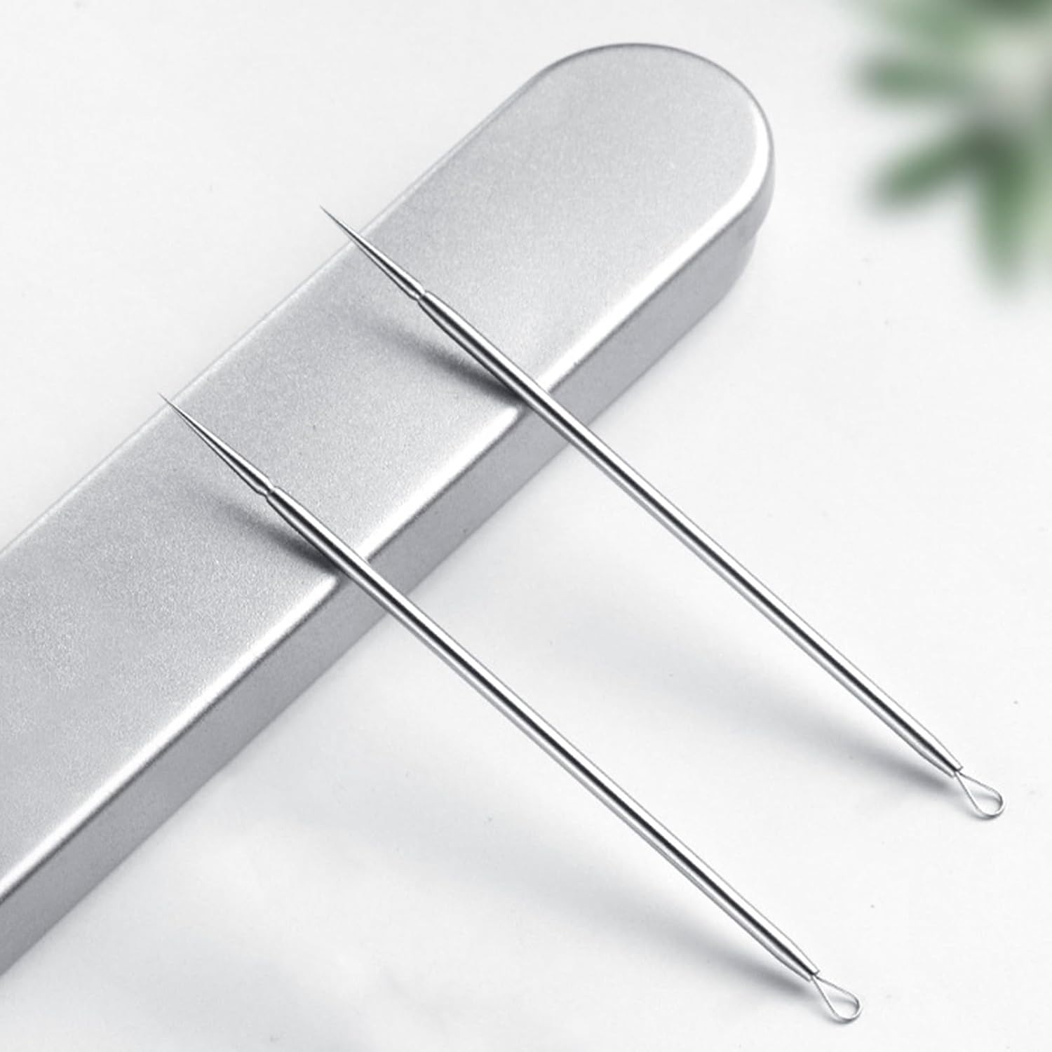 Xolixorium Stainless Steel Lancet Needle Pimple Popper Tool Professional Comedone Removal Tool with Blackhead Remover for Facial Milia Whitehead Extractor Skin Care Tools Pimple Popping Kit 2 Pieces image number 5