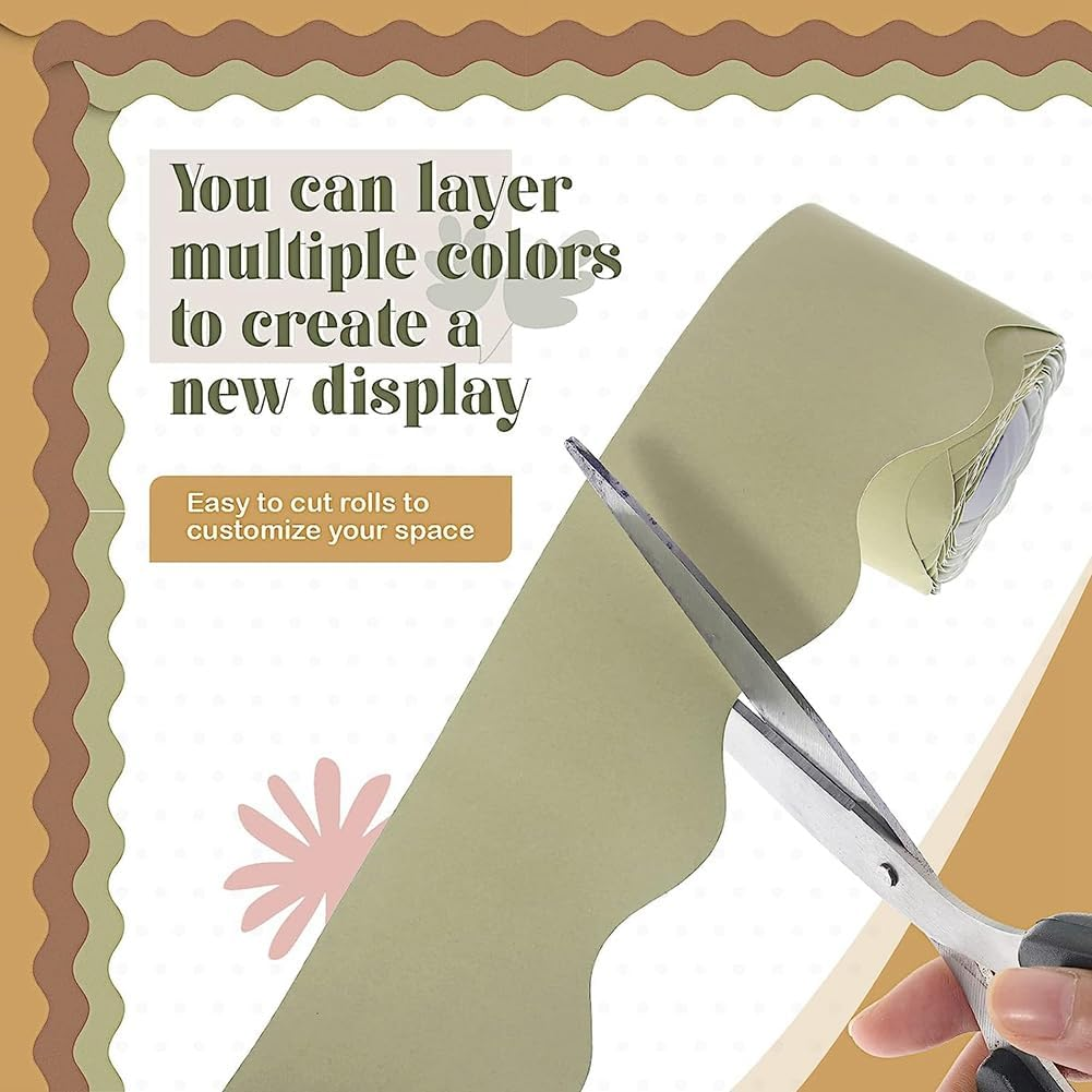 1Set for Bulletin Board Scalloped Bulletin Board for Classroom Bulletin Board Decor Paper image number 2