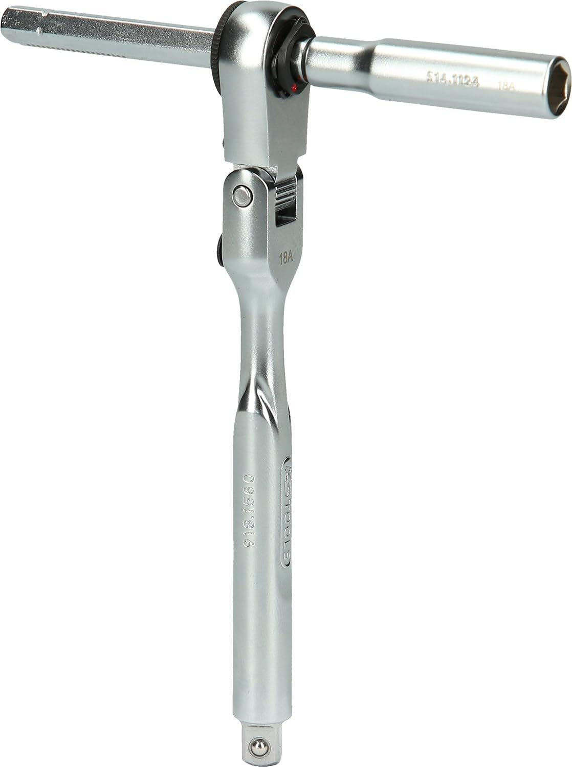 KS Tools 918.1590 1/4 Inch Bit Joint Reversible Ratchet Set with Plug Adapter for Sockets, 3-Piece image number 1